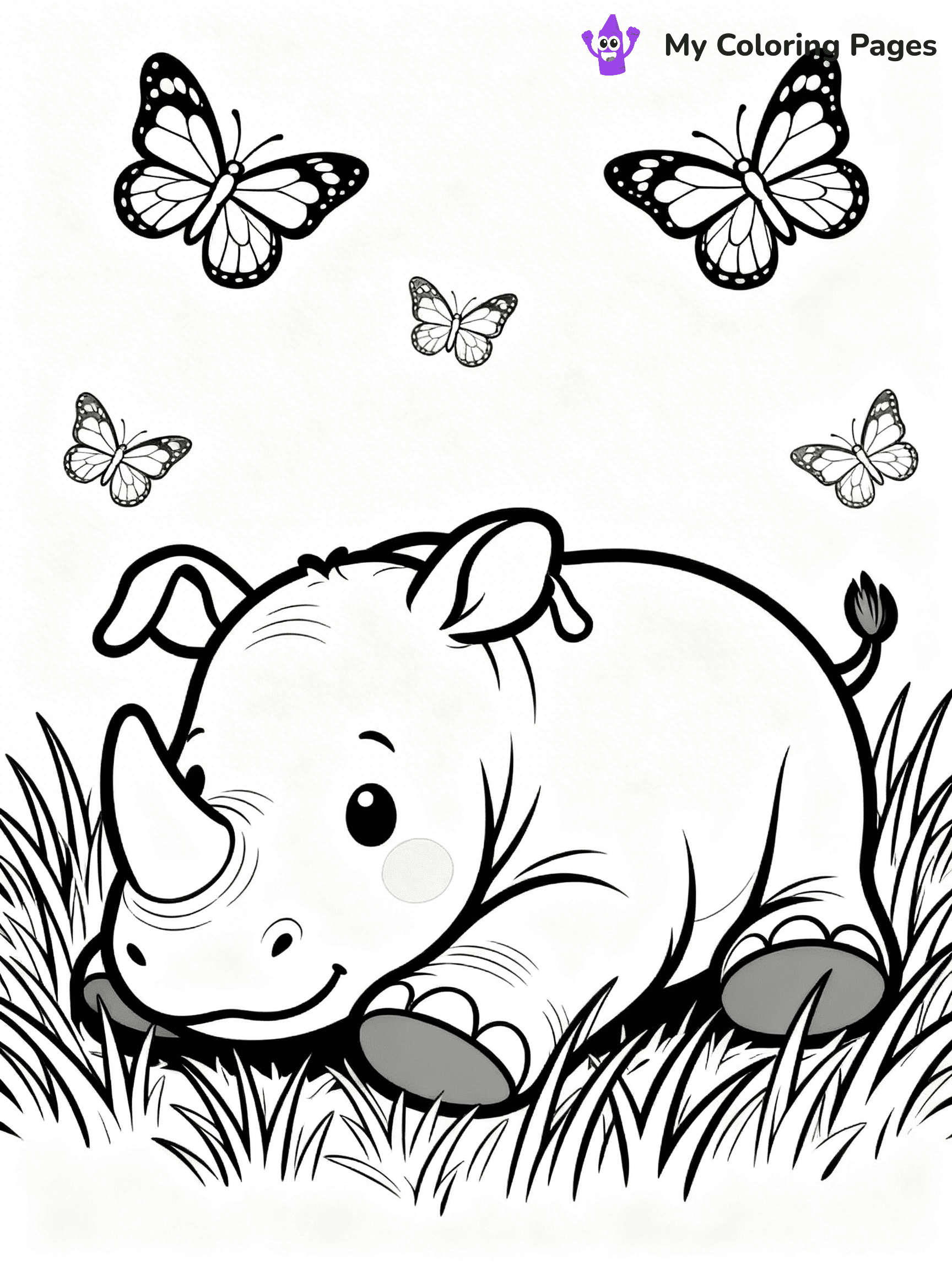 Rhino Coloring Pages - 37