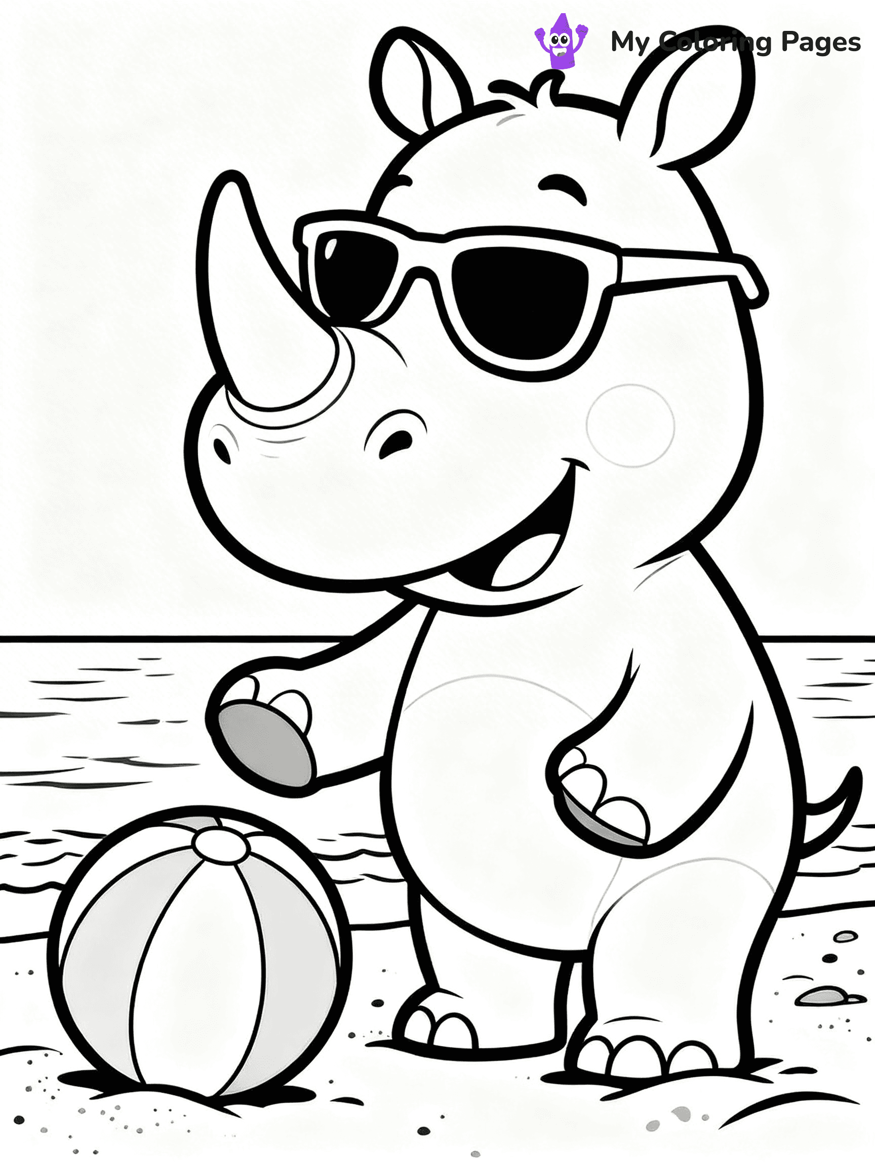Rhino Coloring Pages - 36