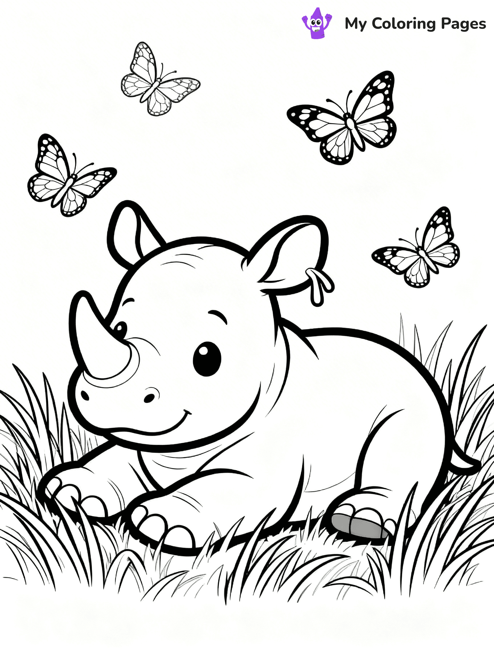 Rhino Coloring Pages - 35