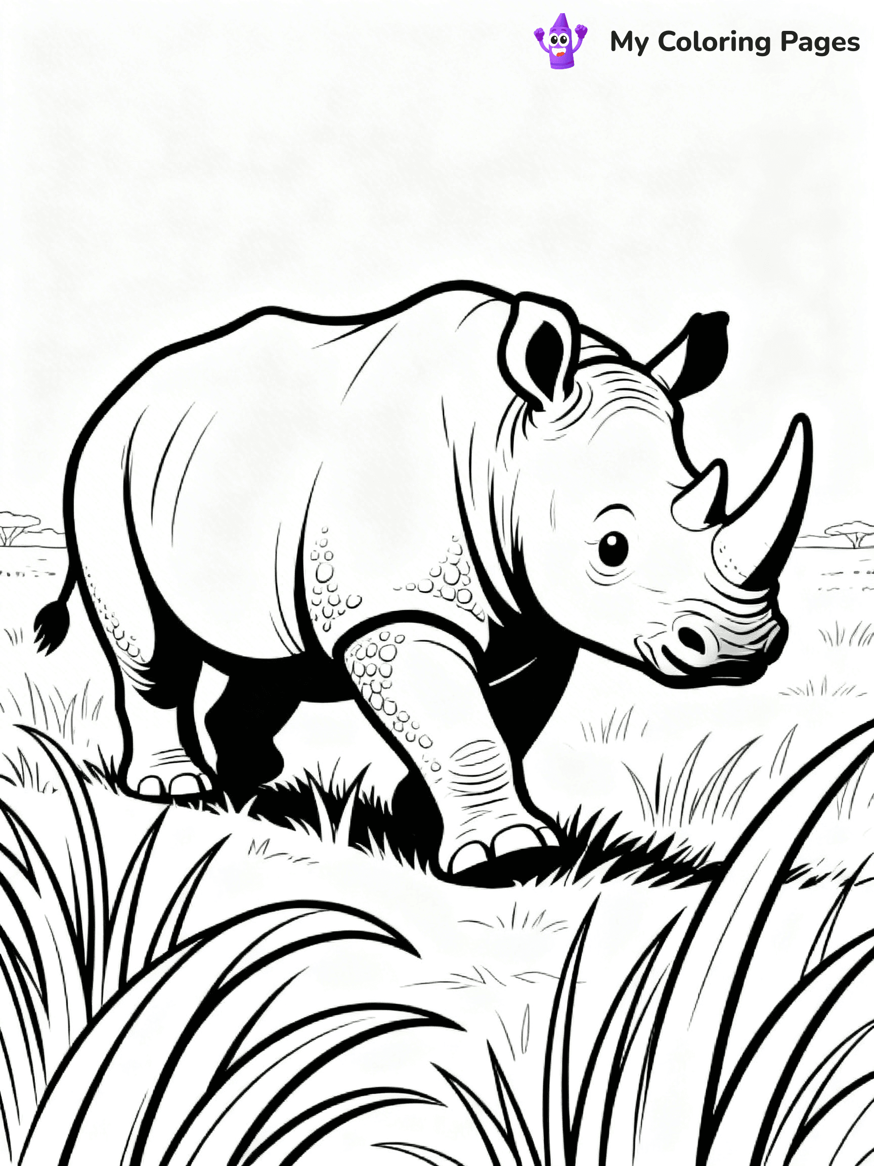 Rhino Coloring Pages - 32