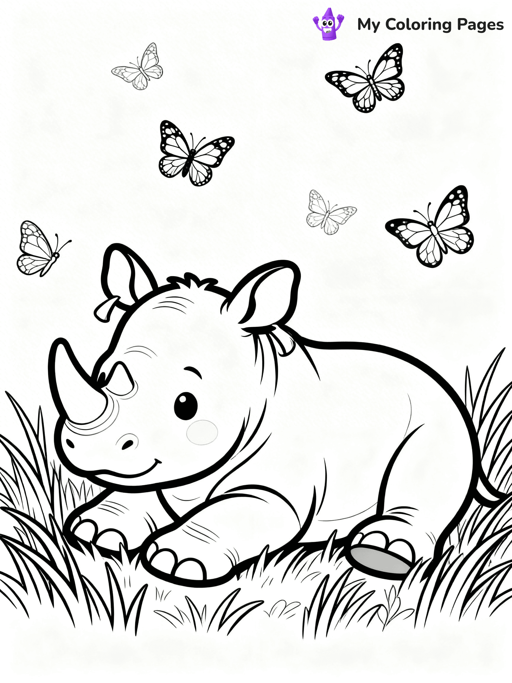 Rhino Coloring Pages - 31