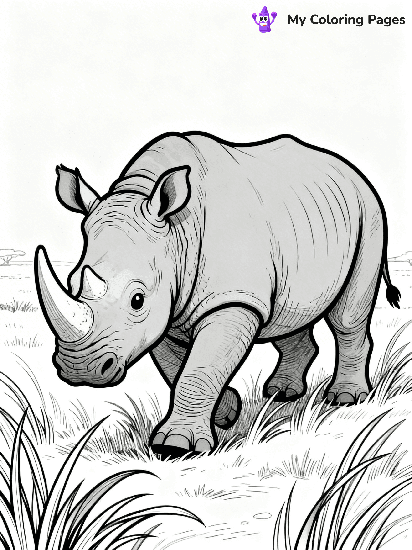 Rhino Coloring Pages - 28