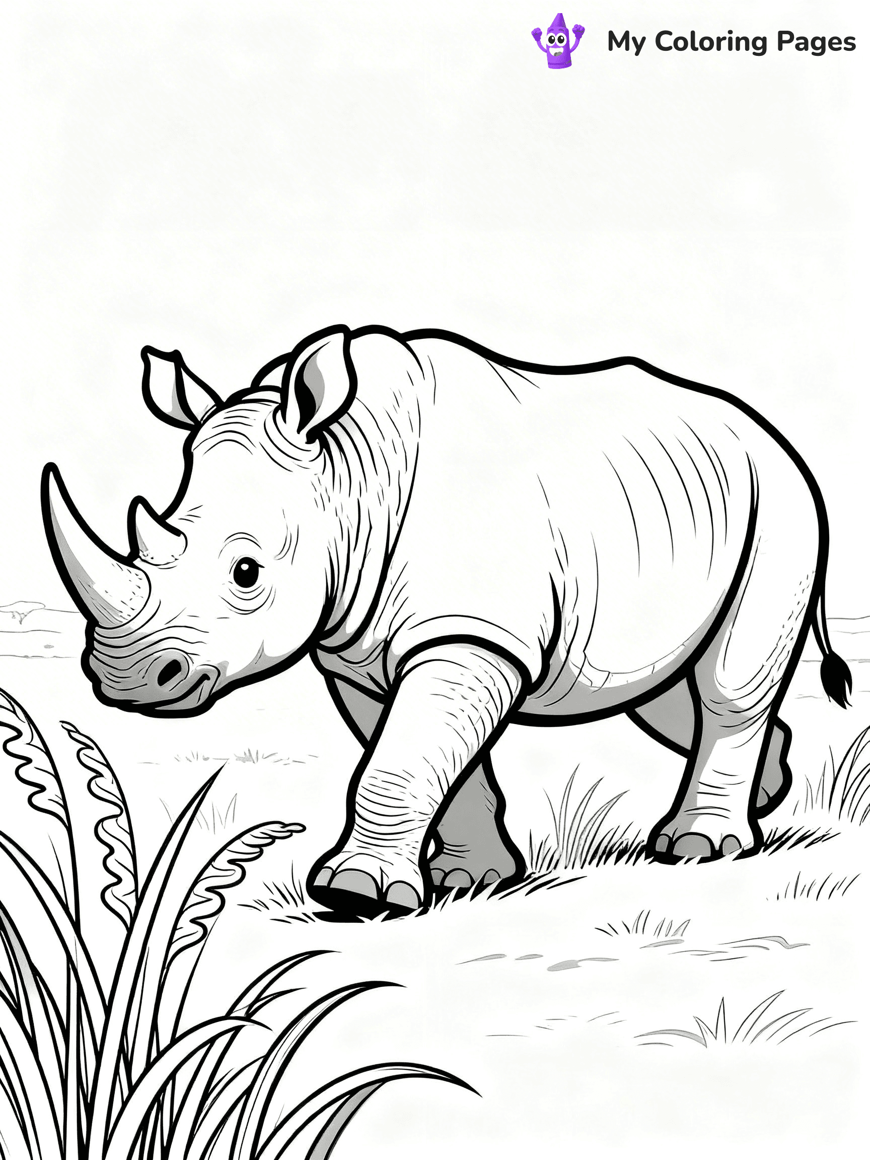 Rhino Coloring Pages - 27