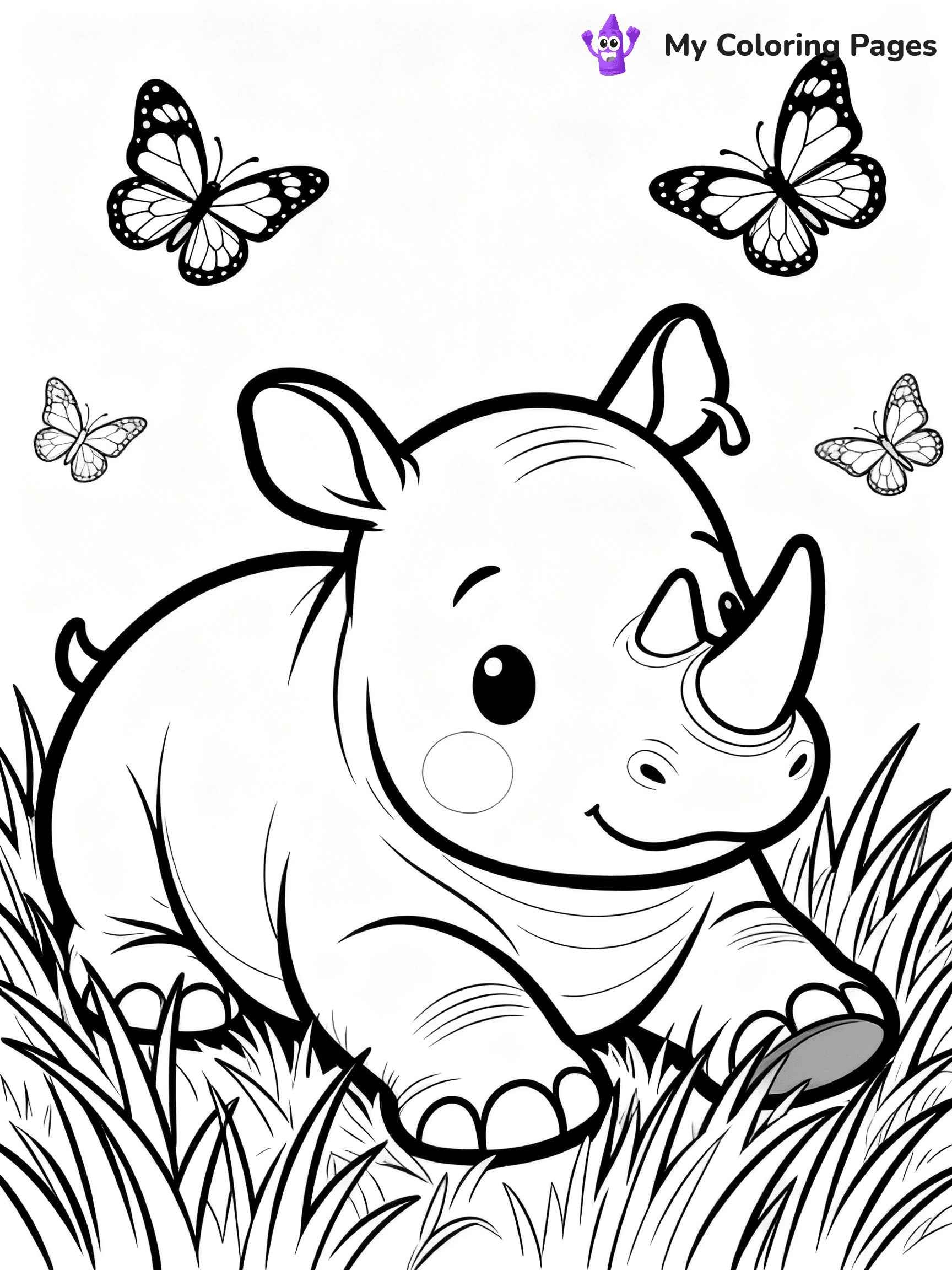Rhino Coloring Pages - 26