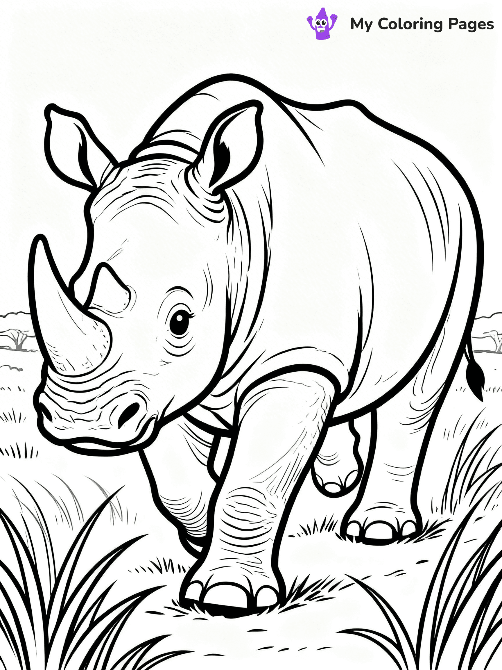 Rhino Coloring Pages - 25