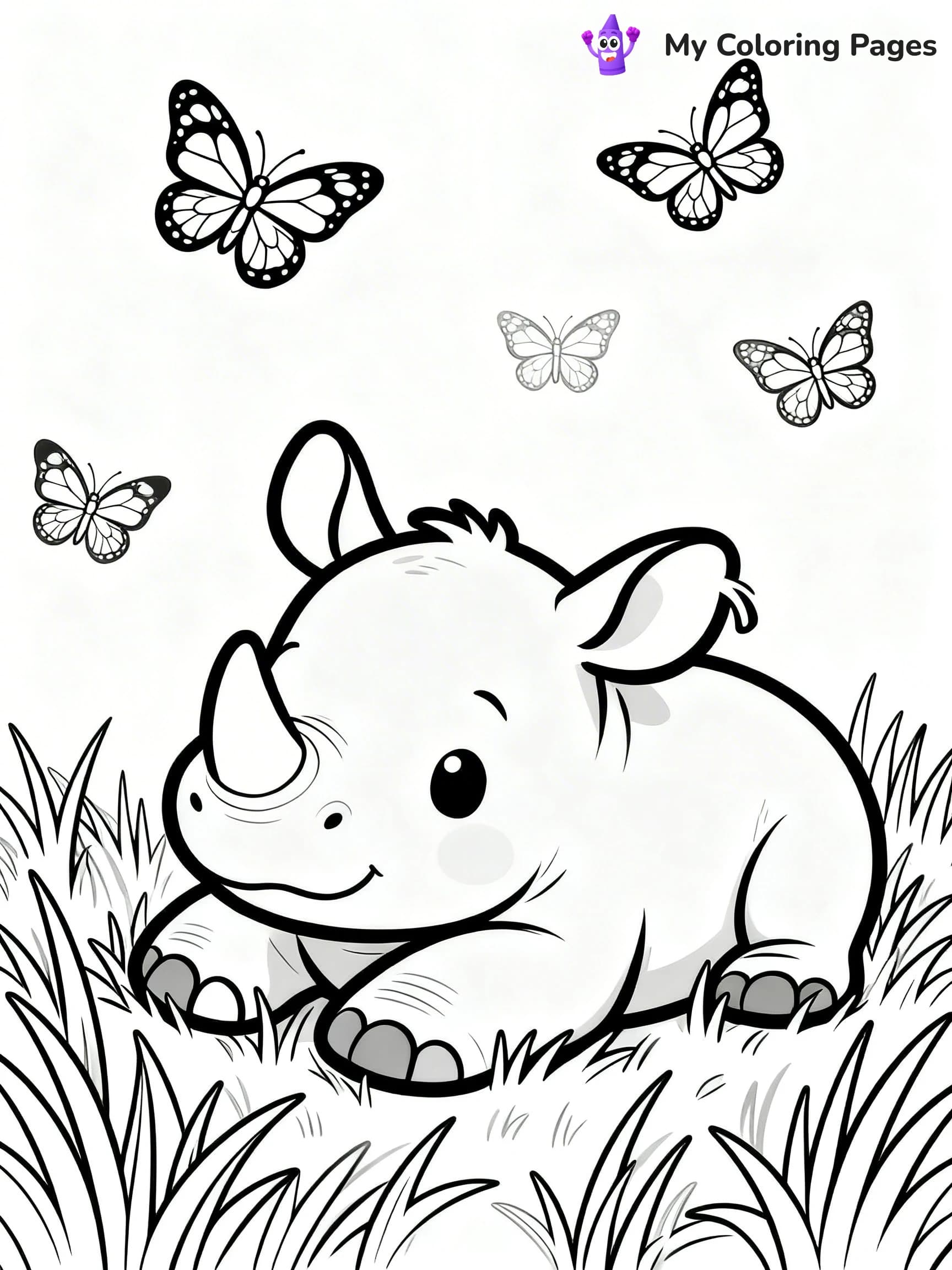 Rhino Coloring Pages - 23