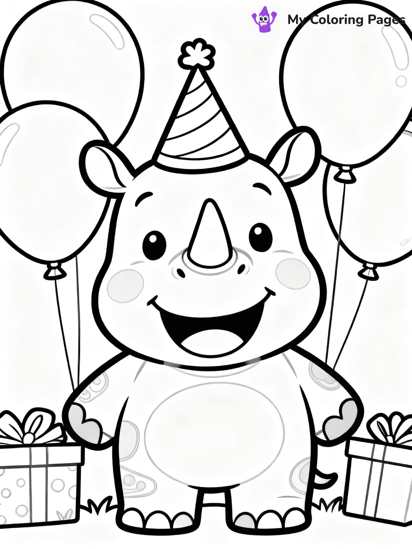 Rhino Coloring Pages - 20