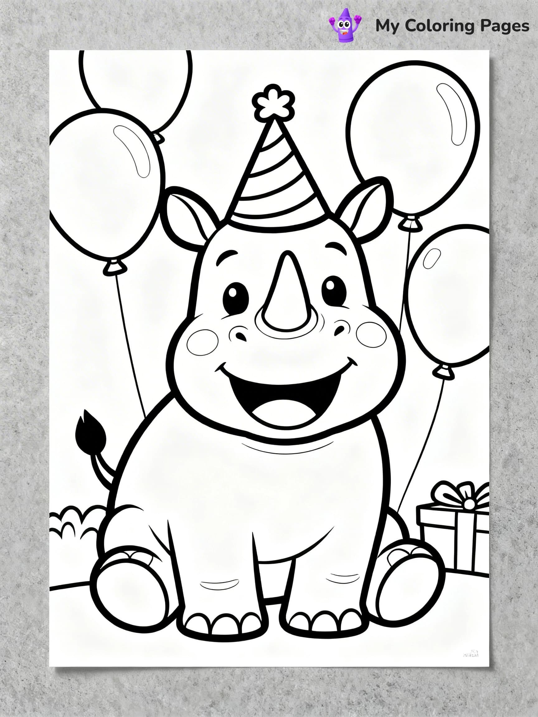Rhino Coloring Pages - 17