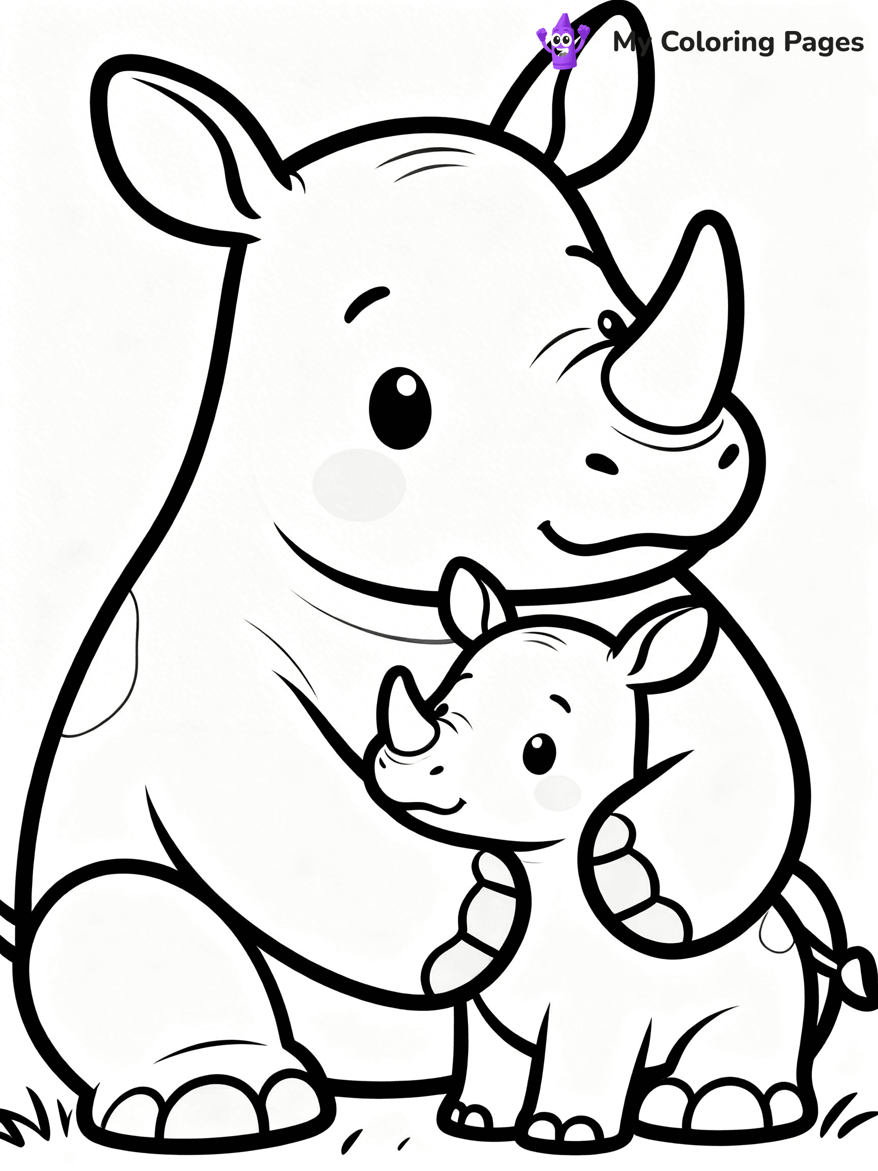 Rhino Coloring Pages - 16