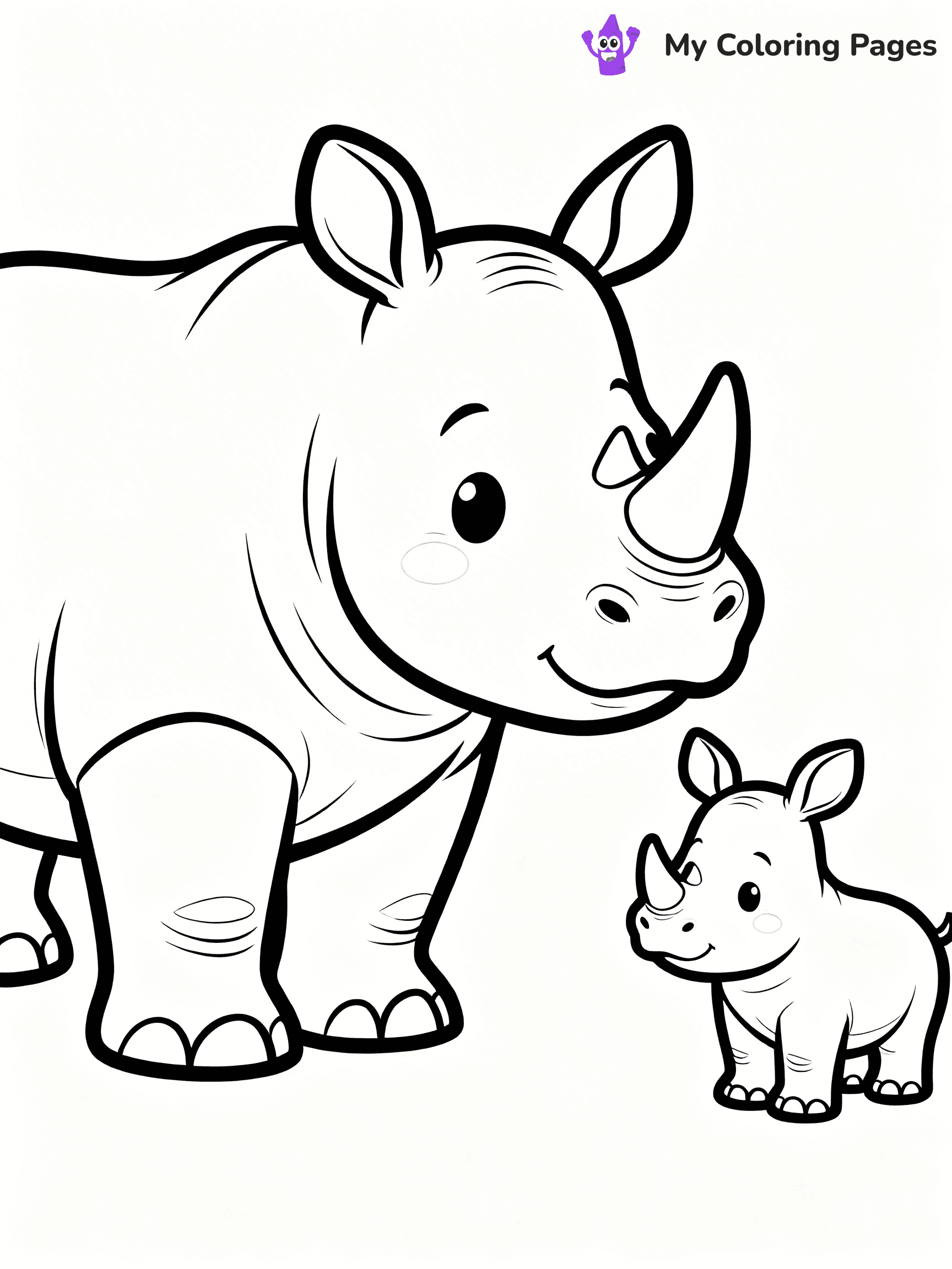 Rhino Coloring Pages - 15