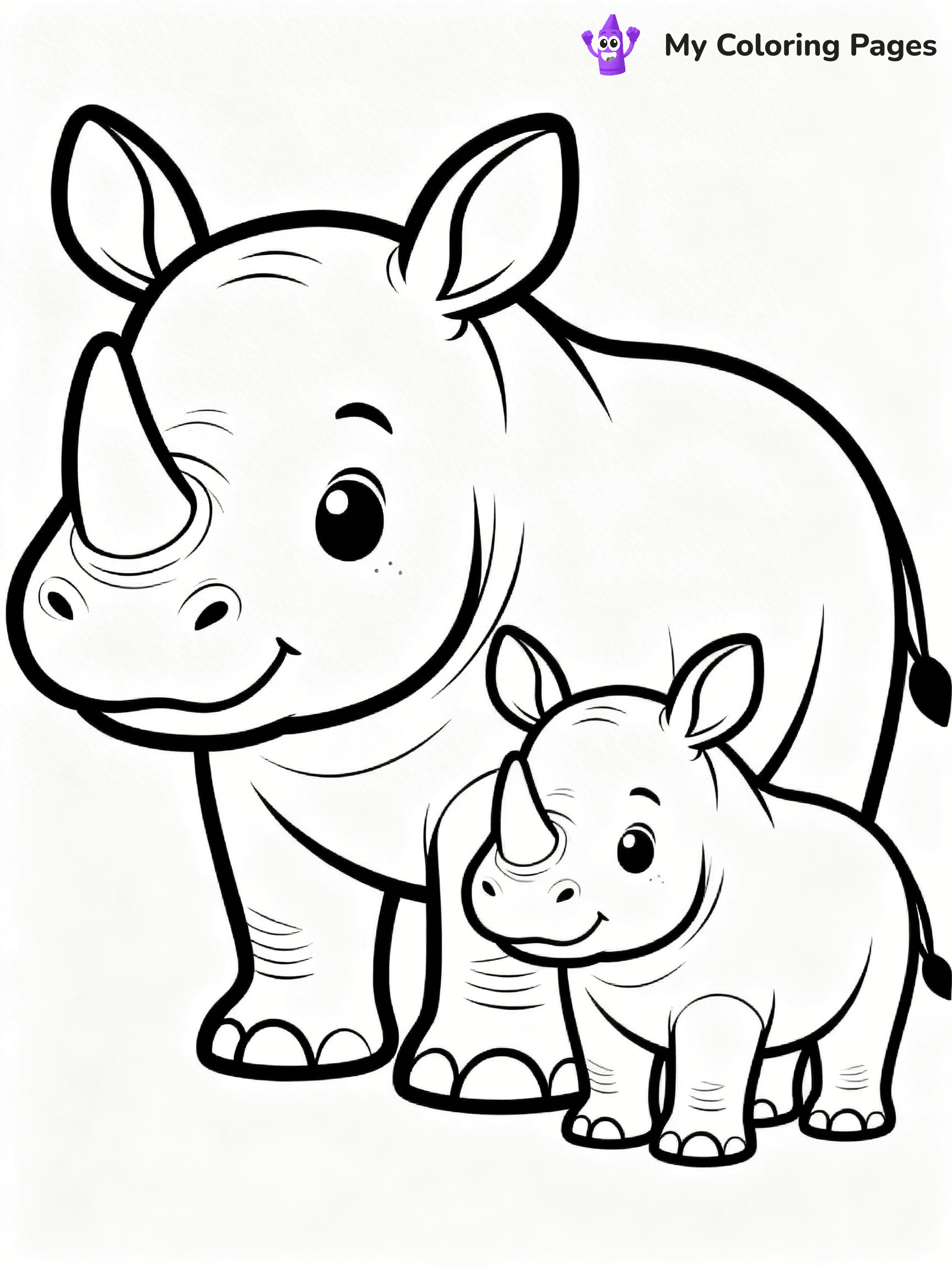 Rhino Coloring Pages - 13