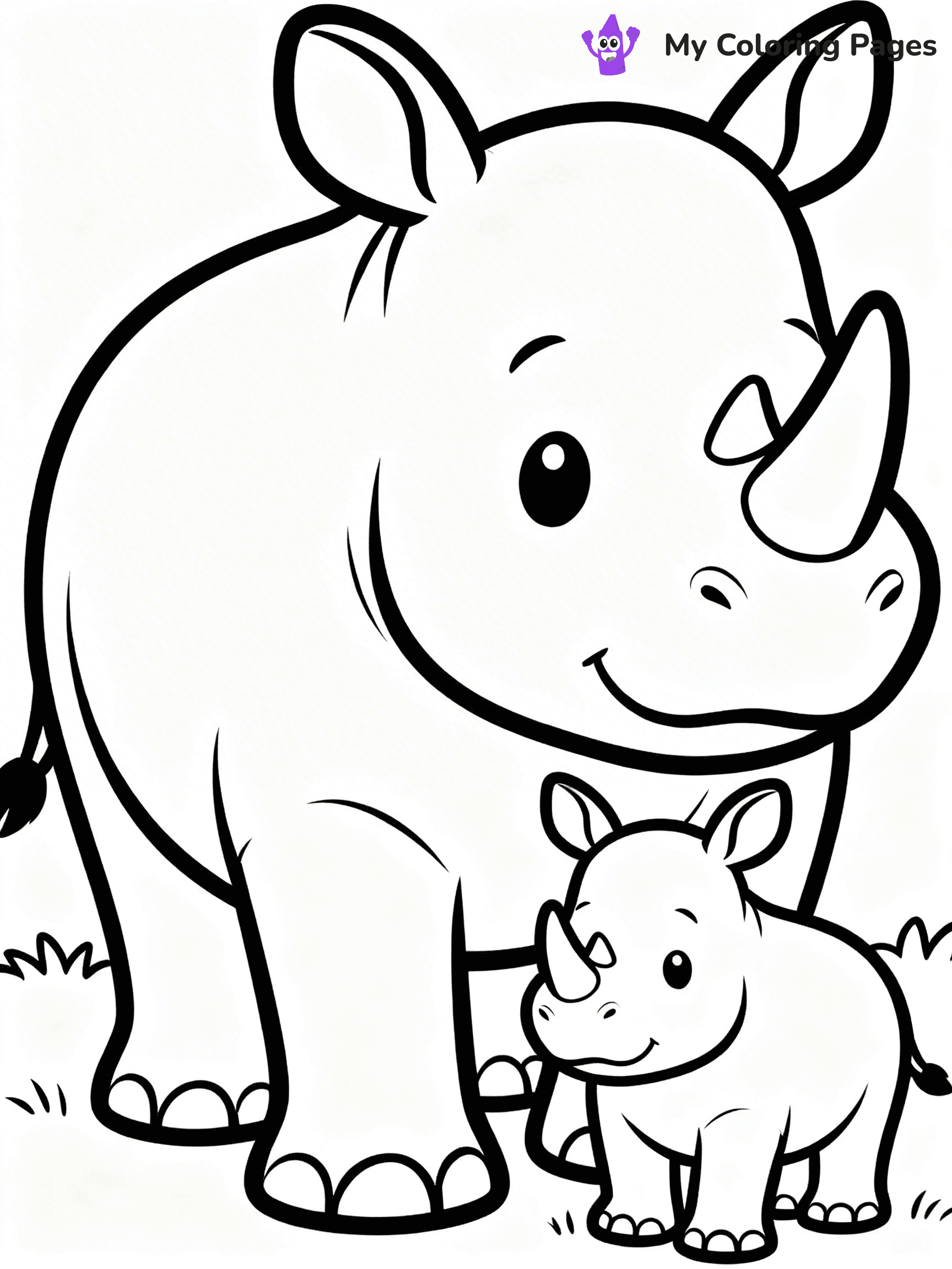 Rhino Coloring Pages - 12