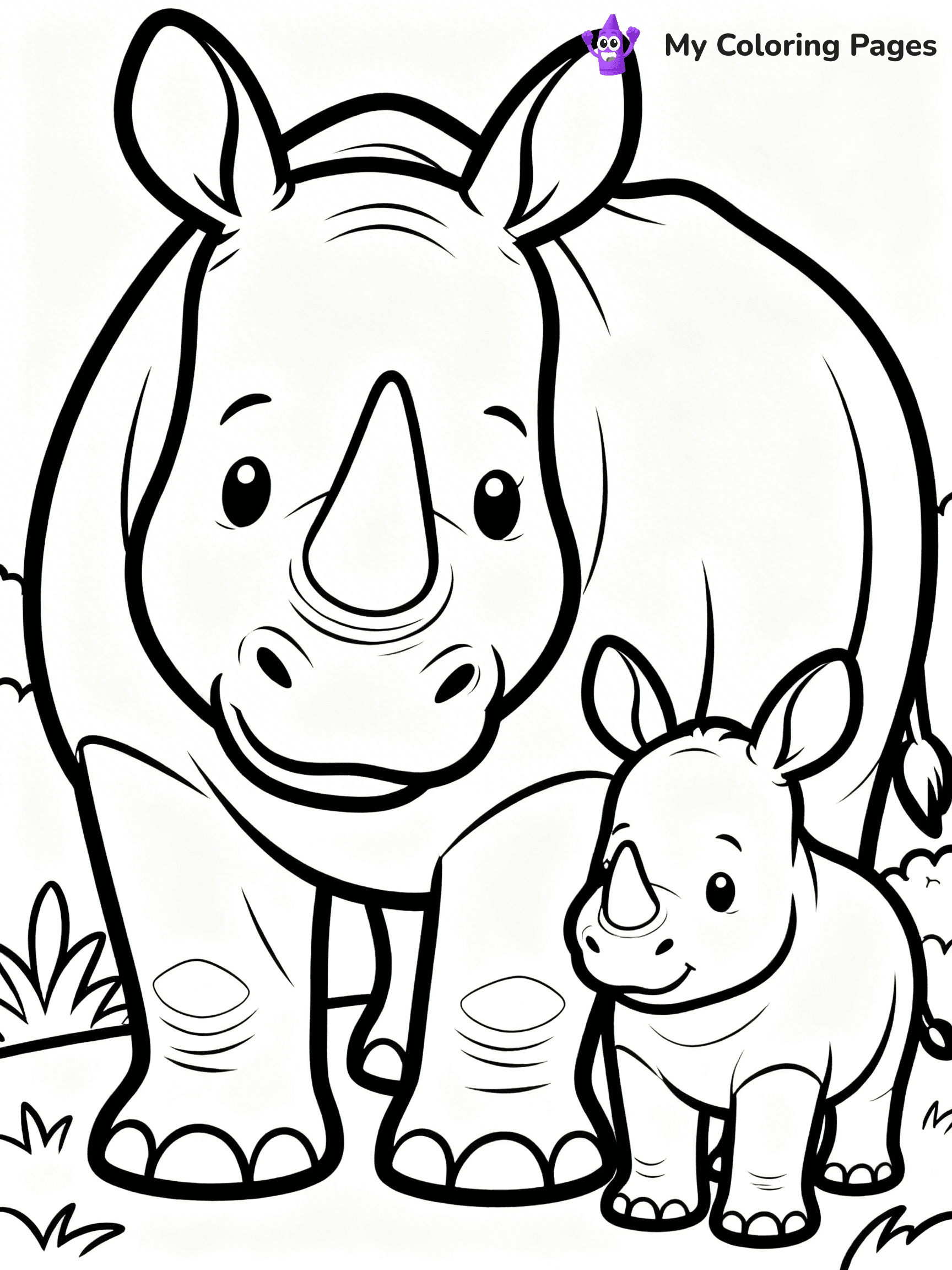 Rhino Coloring Pages - 11