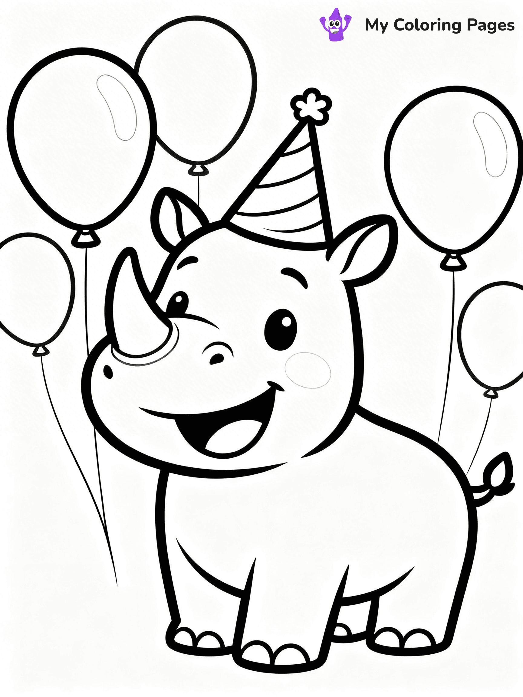 Rhino Coloring Pages - 10