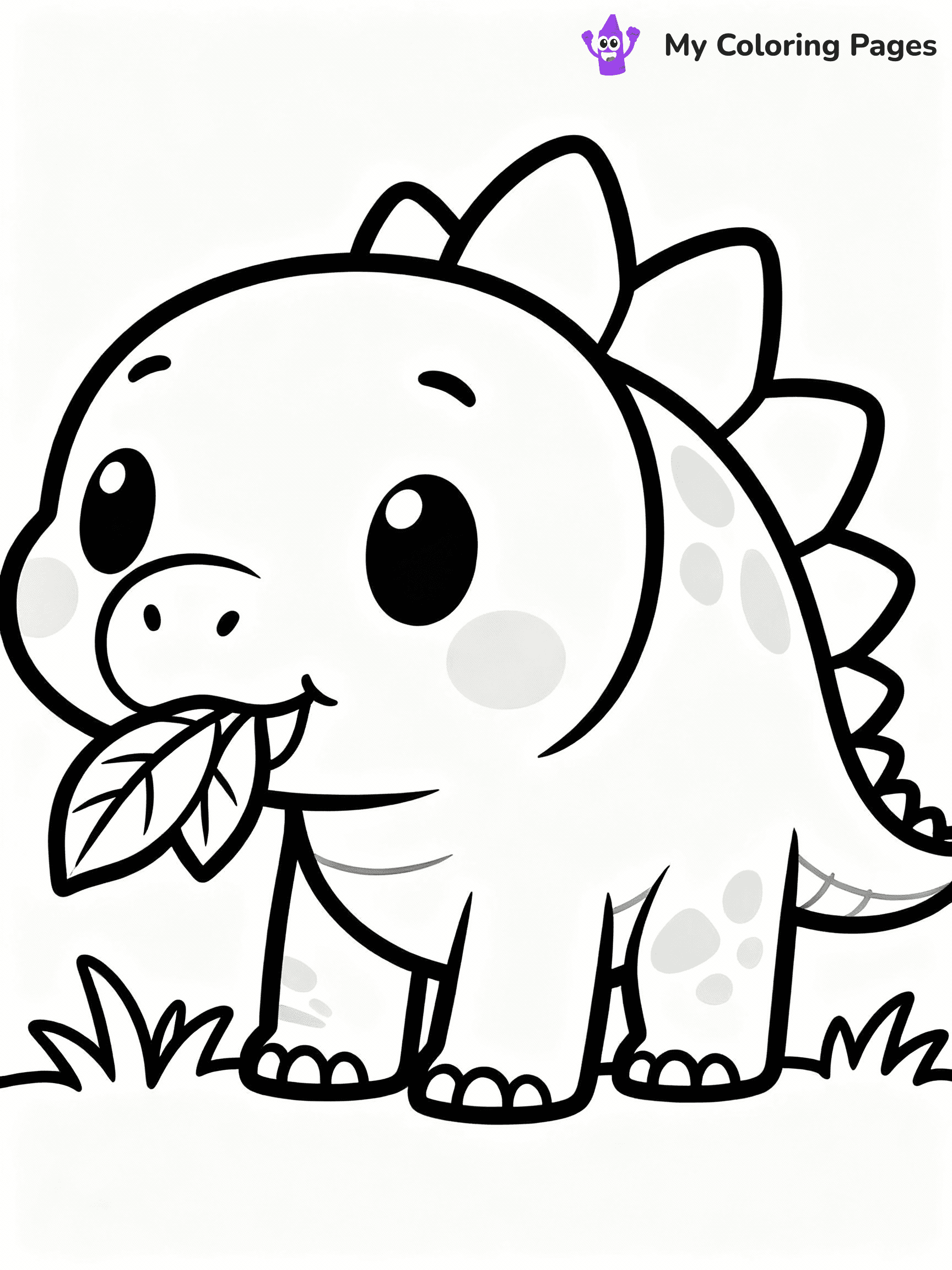 Cute Dinosaur Coloring Pages - 75