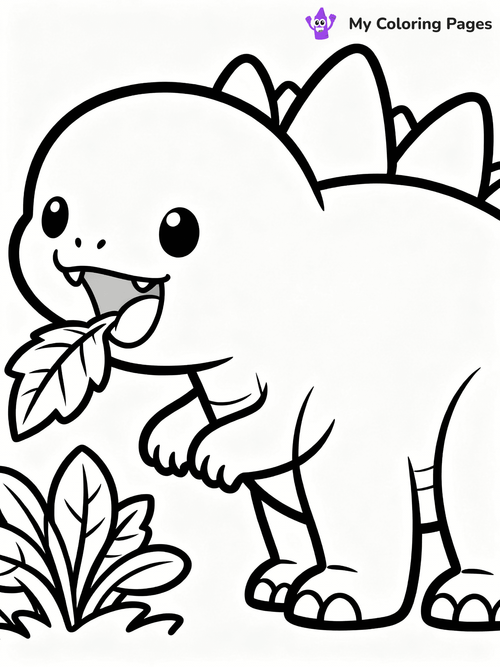 Cute Dinosaur Coloring Pages - 72