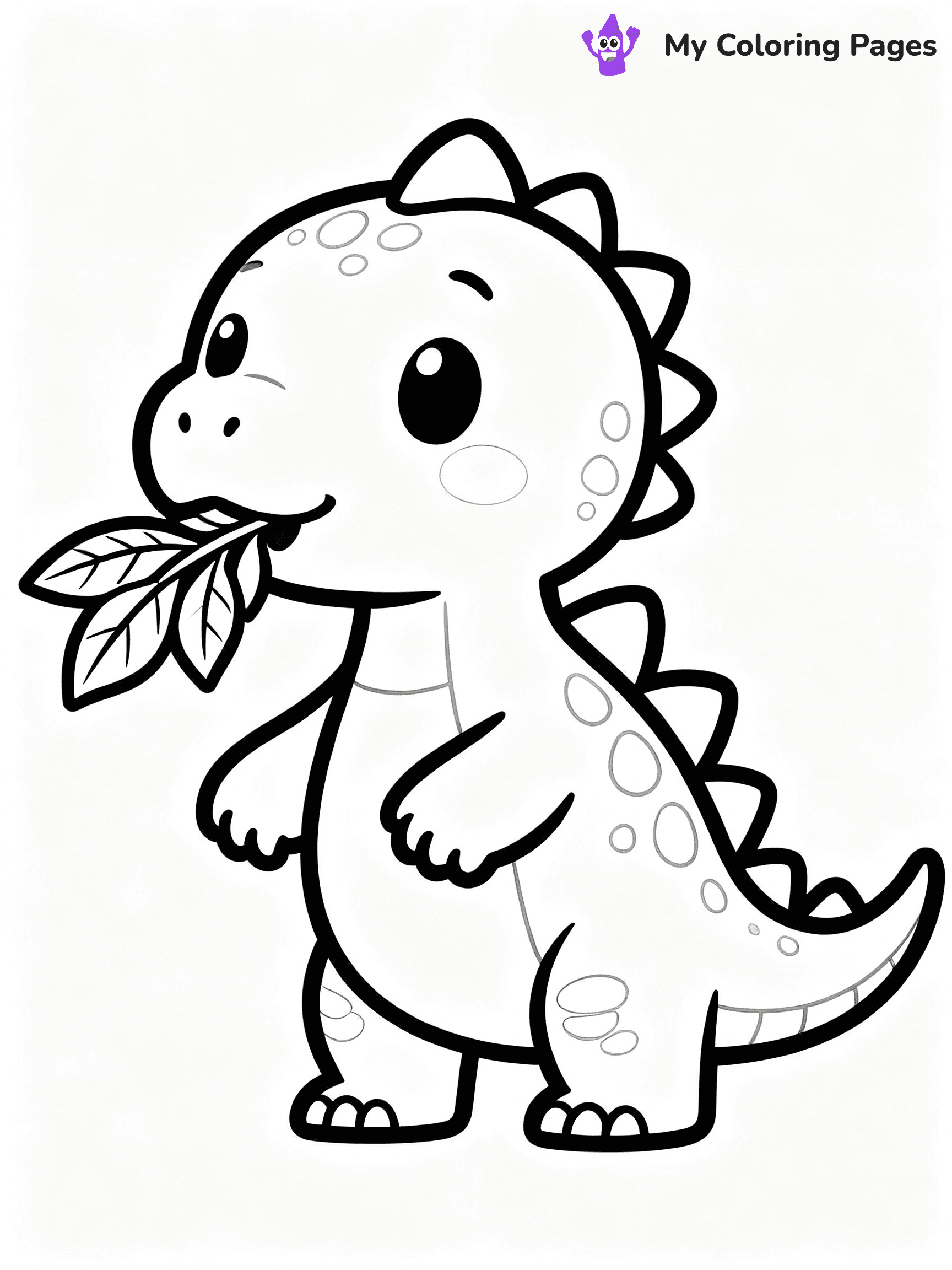 Cute Dinosaur Coloring Pages - 69