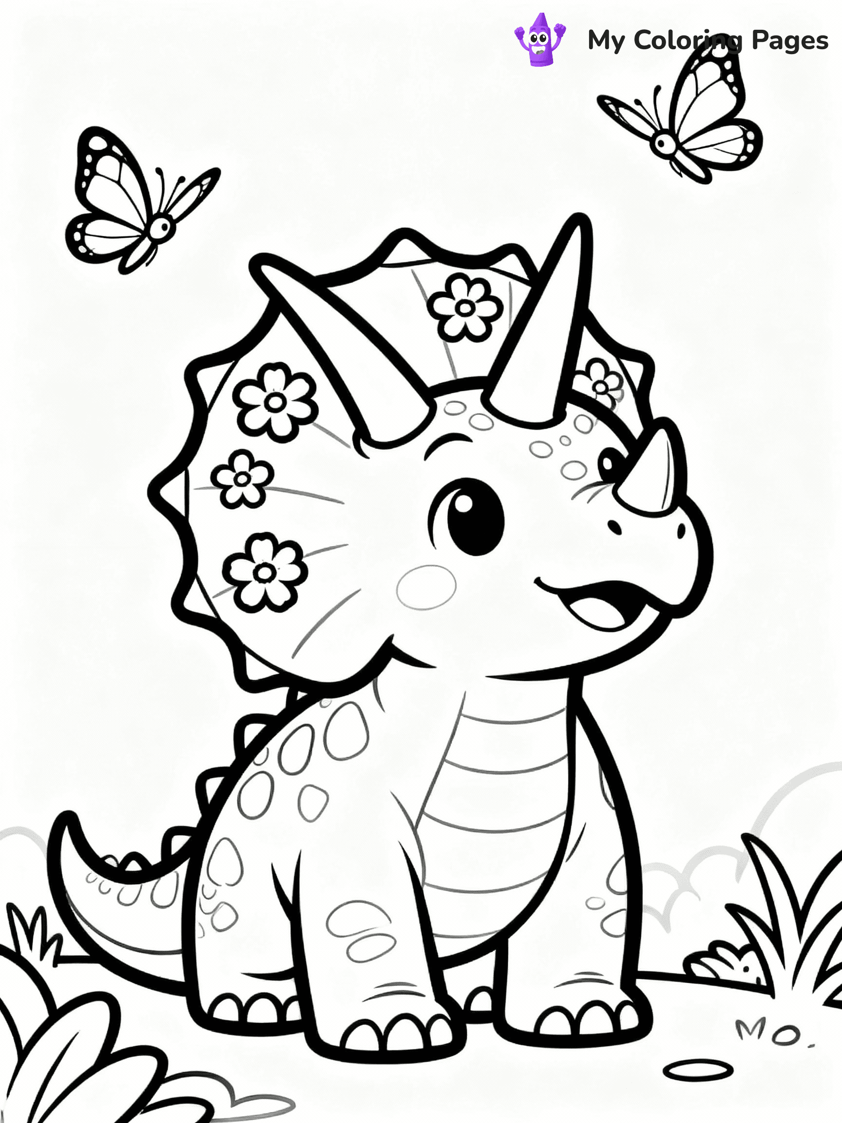 Cute Dinosaur Coloring Pages - 65