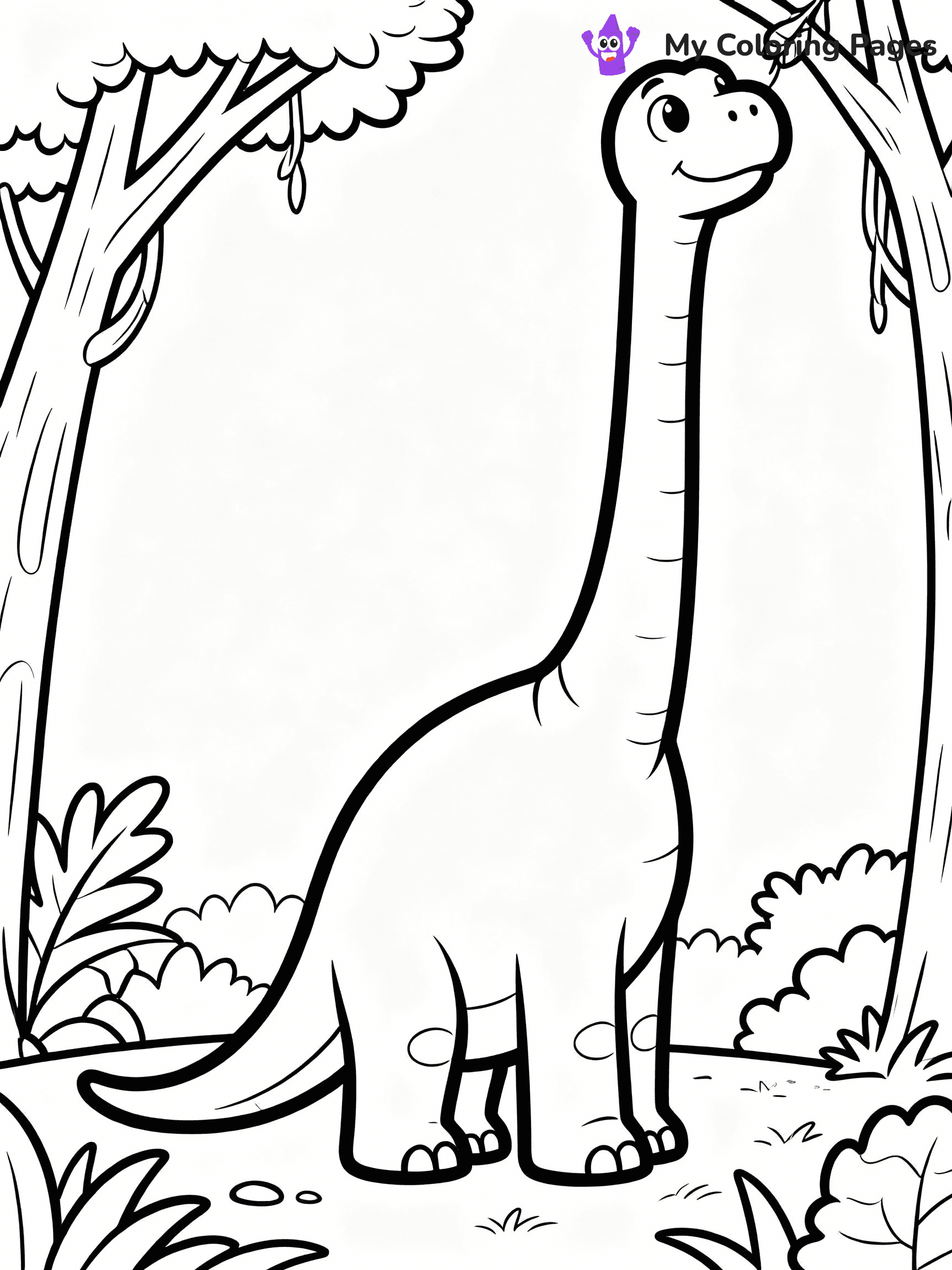 Cute Dinosaur Coloring Pages - 61