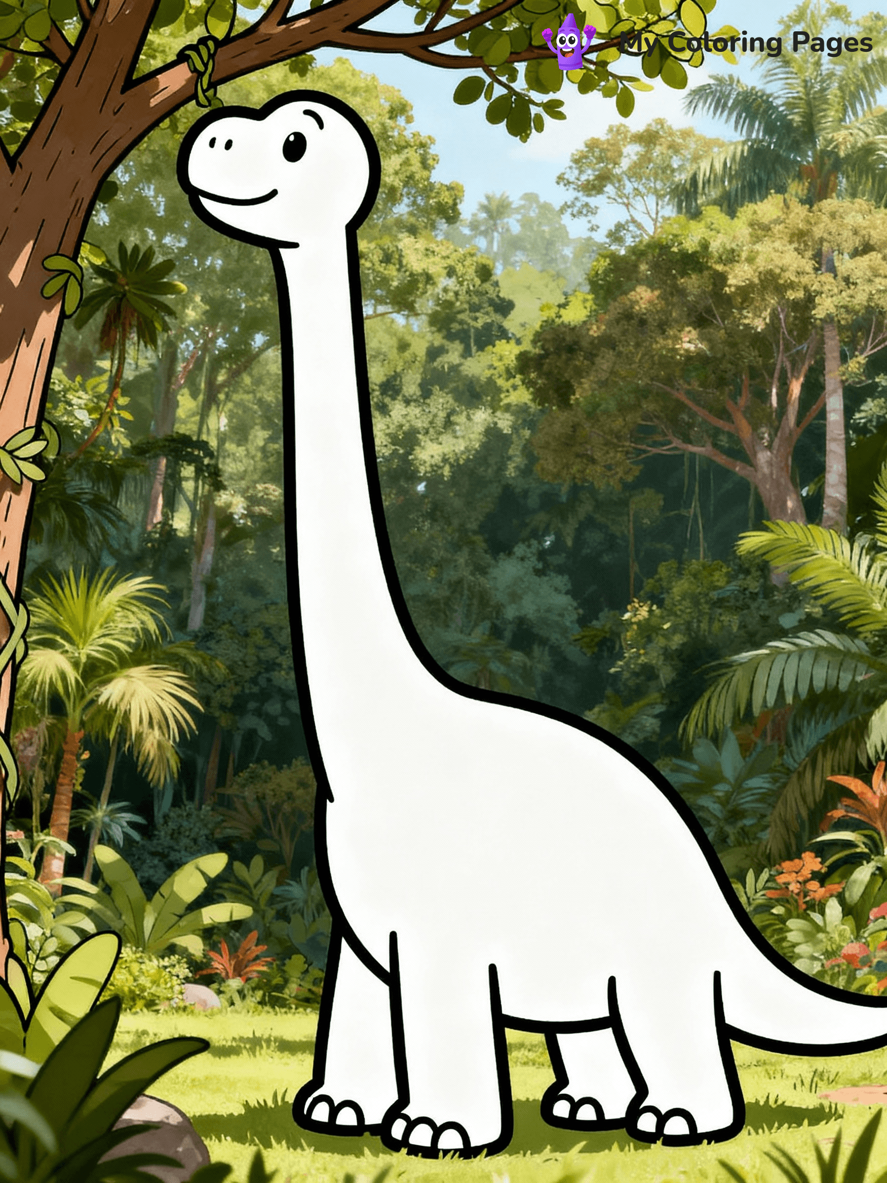 Cute Dinosaur Coloring Pages - 59