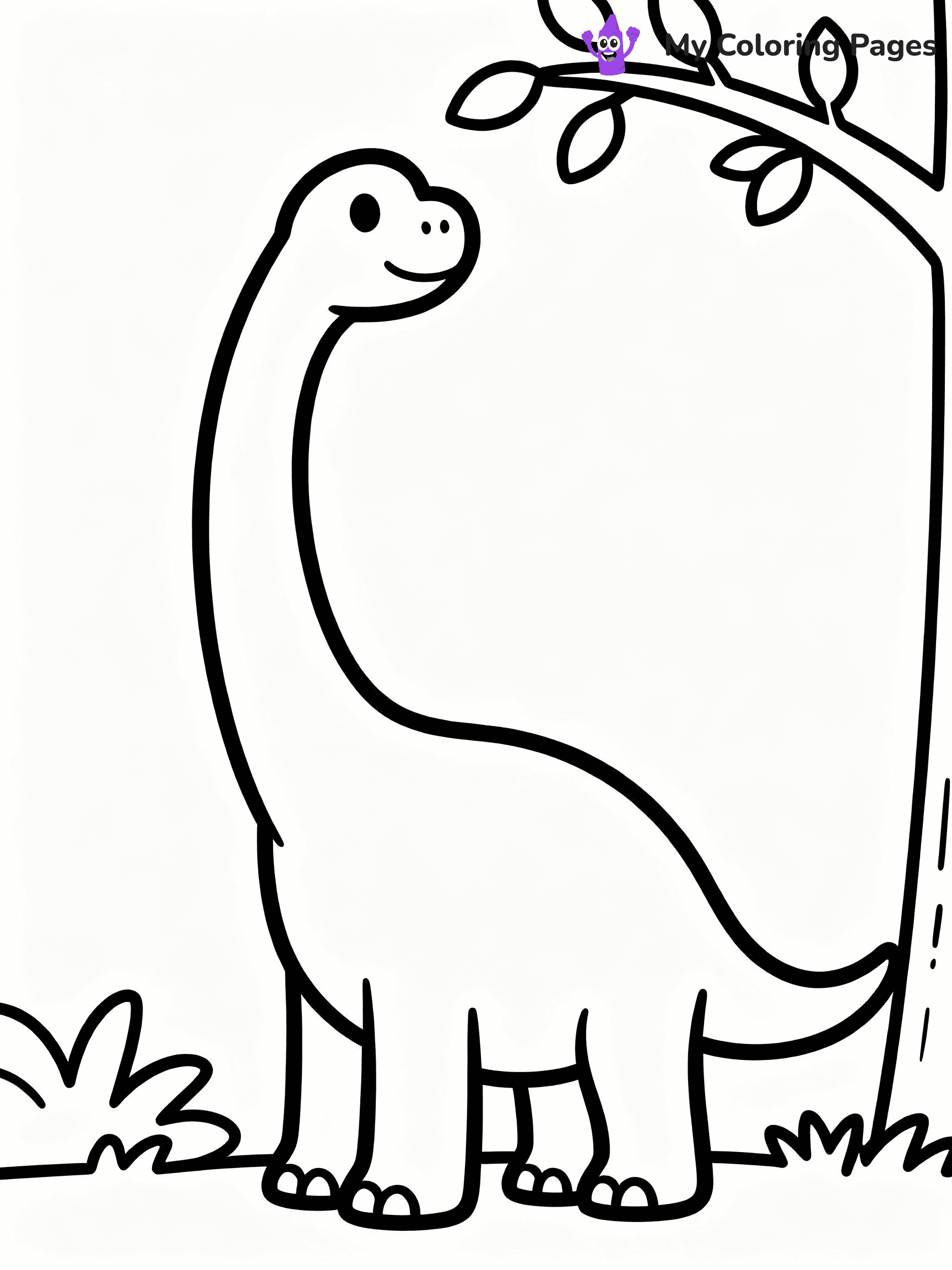 Cute Dinosaur Coloring Pages - 57