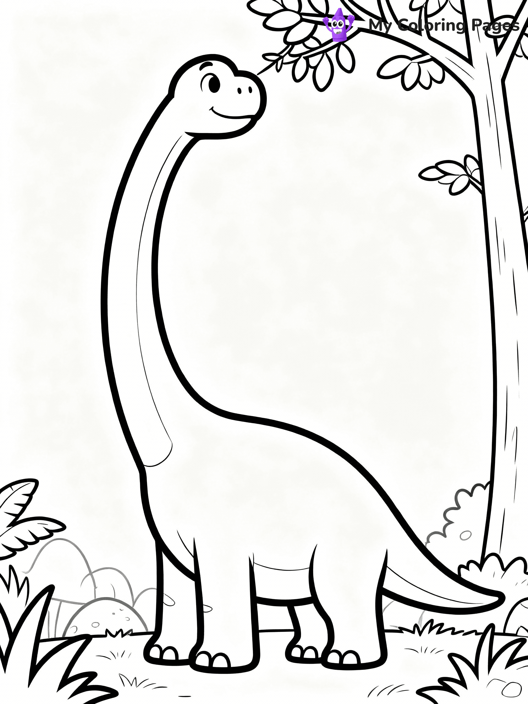 Cute Dinosaur Coloring Pages - 55