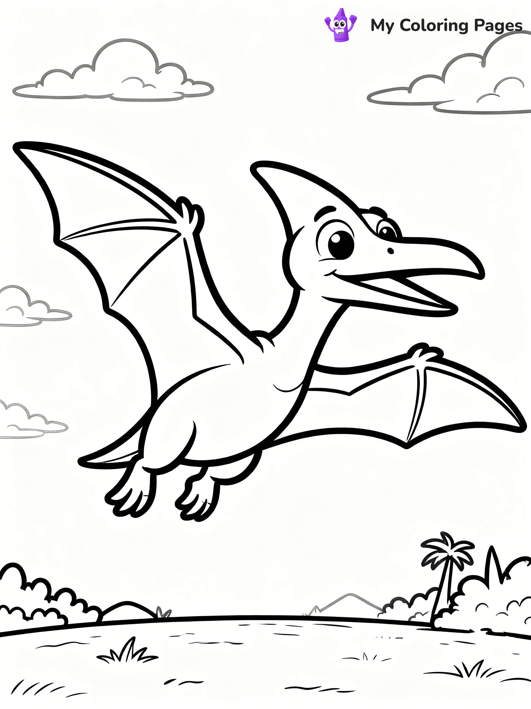 Cute Dinosaur Coloring Pages - 44