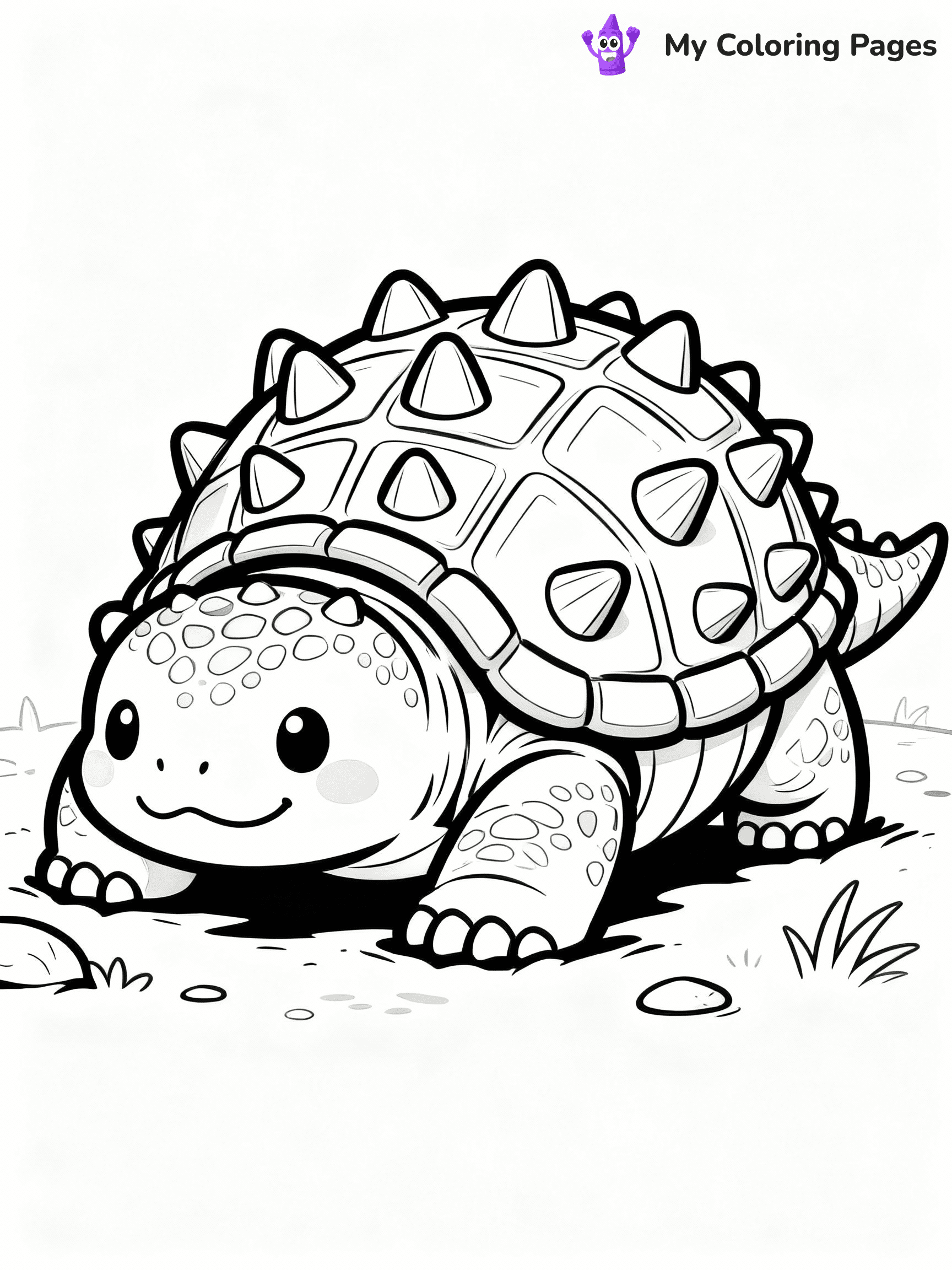 Cute Dinosaur Coloring Pages - 37