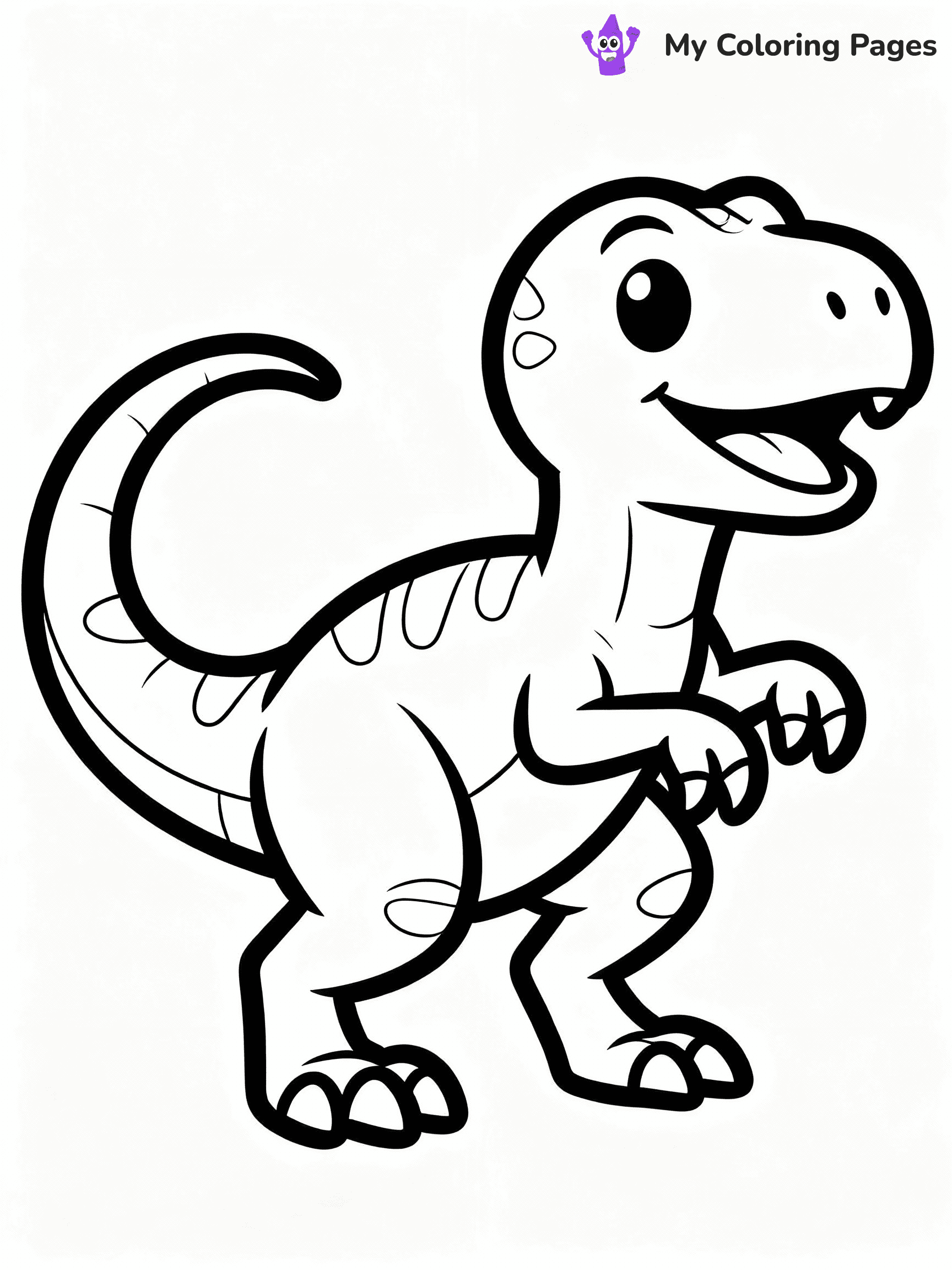 Cute Dinosaur Coloring Pages - 32