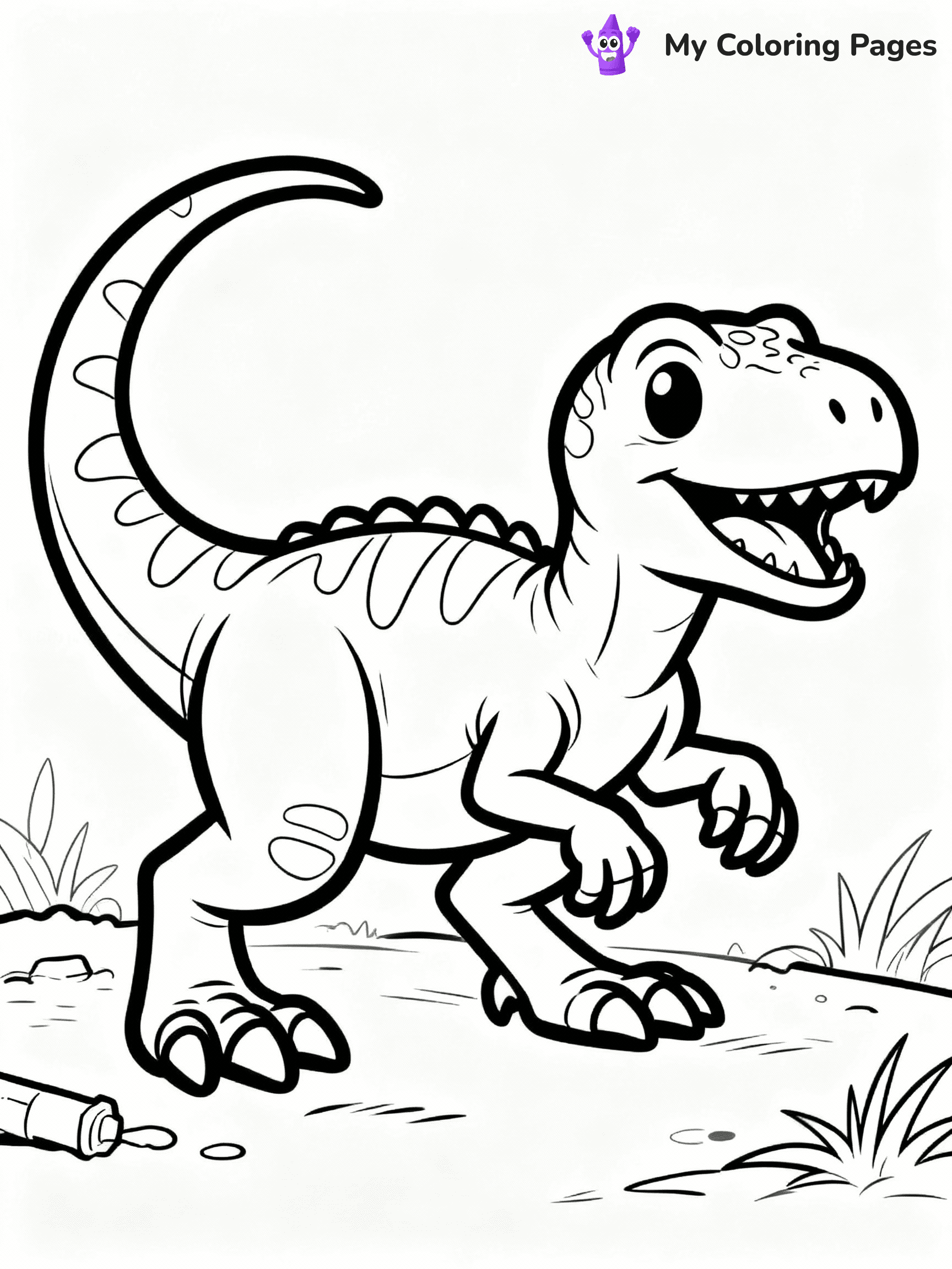 Cute Dinosaur Coloring Pages - 30