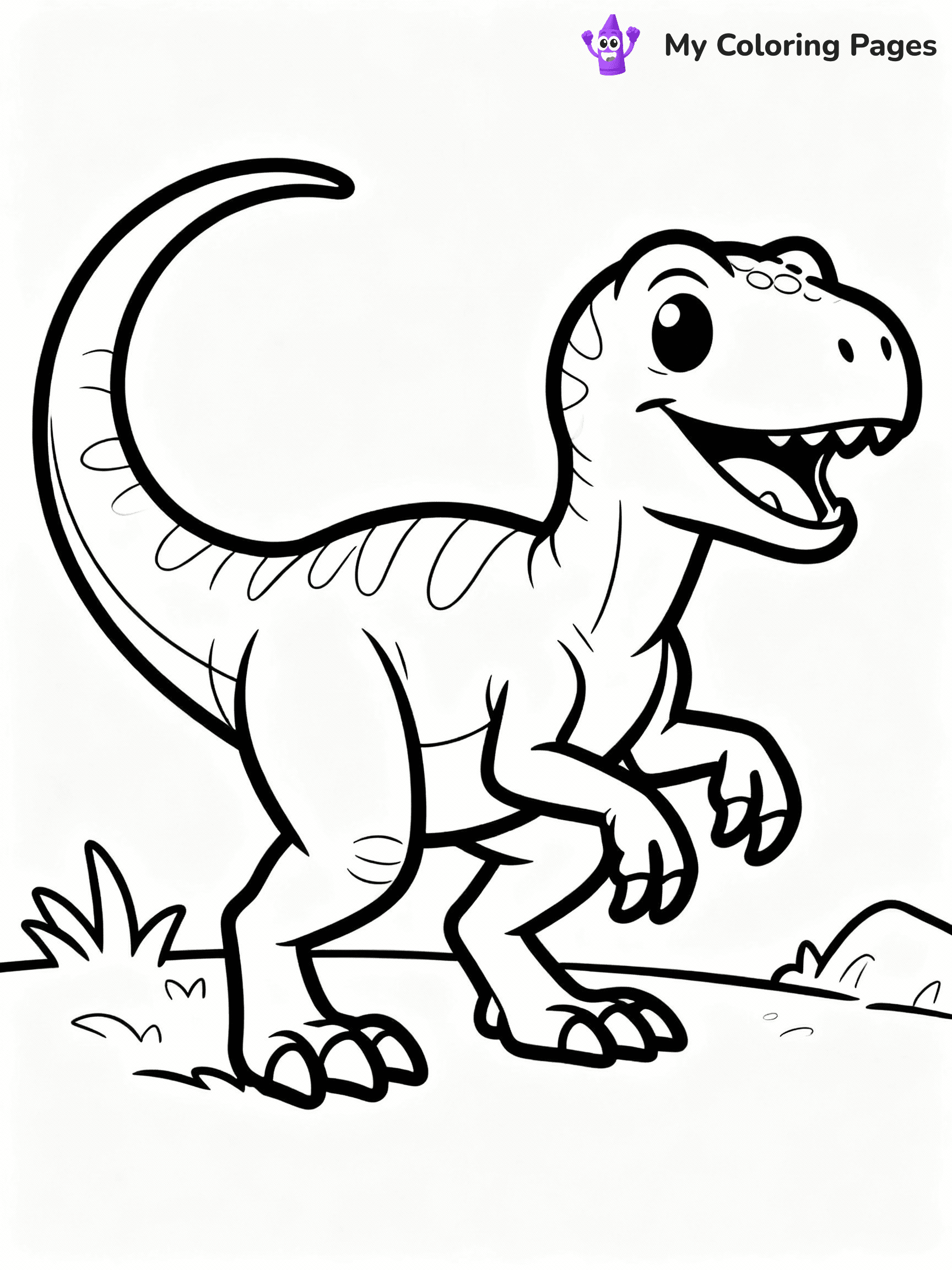 Cute Dinosaur Coloring Pages - 29