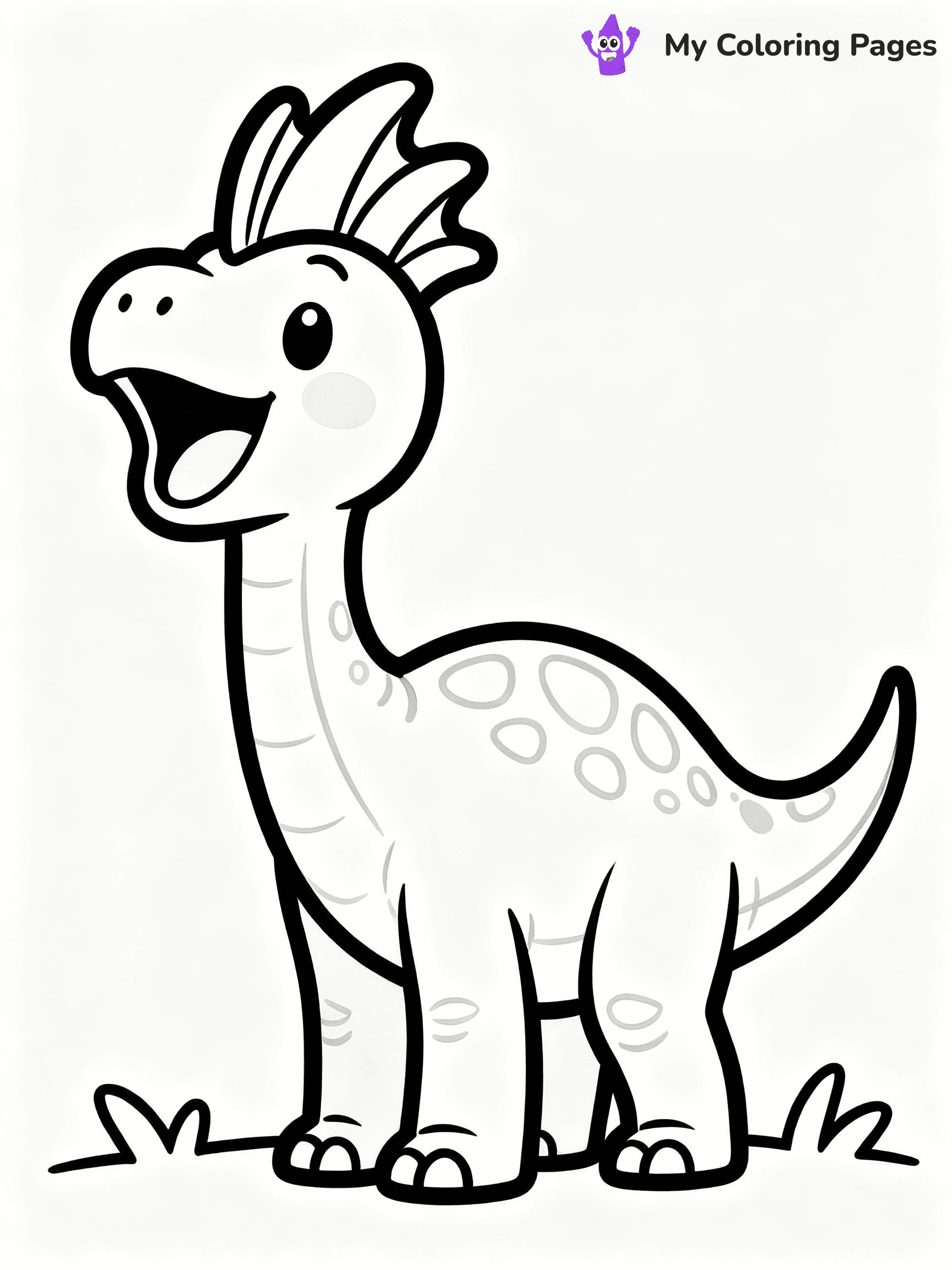 Cute Dinosaur Coloring Pages - 26