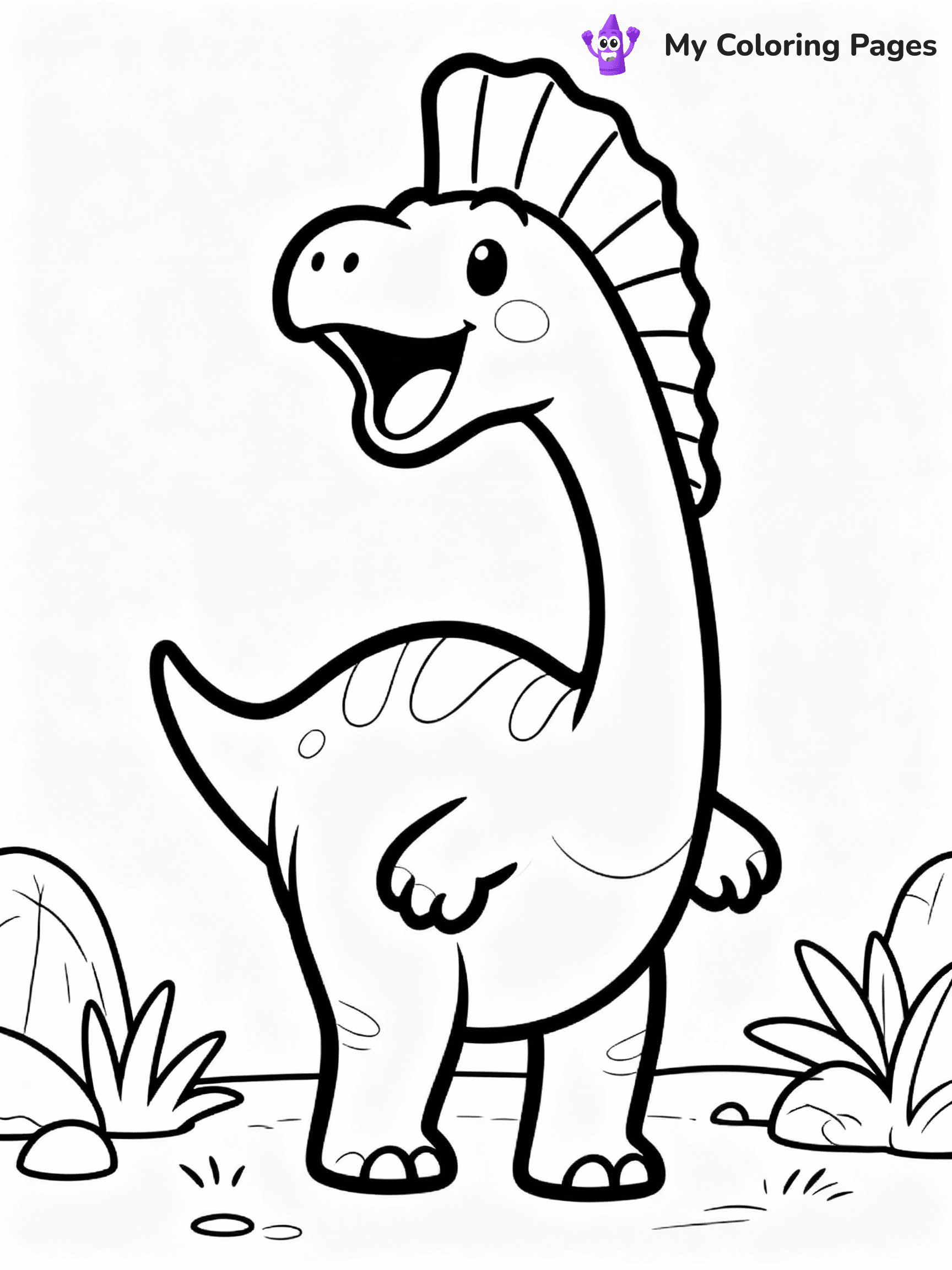 Cute Dinosaur Coloring Pages - 25