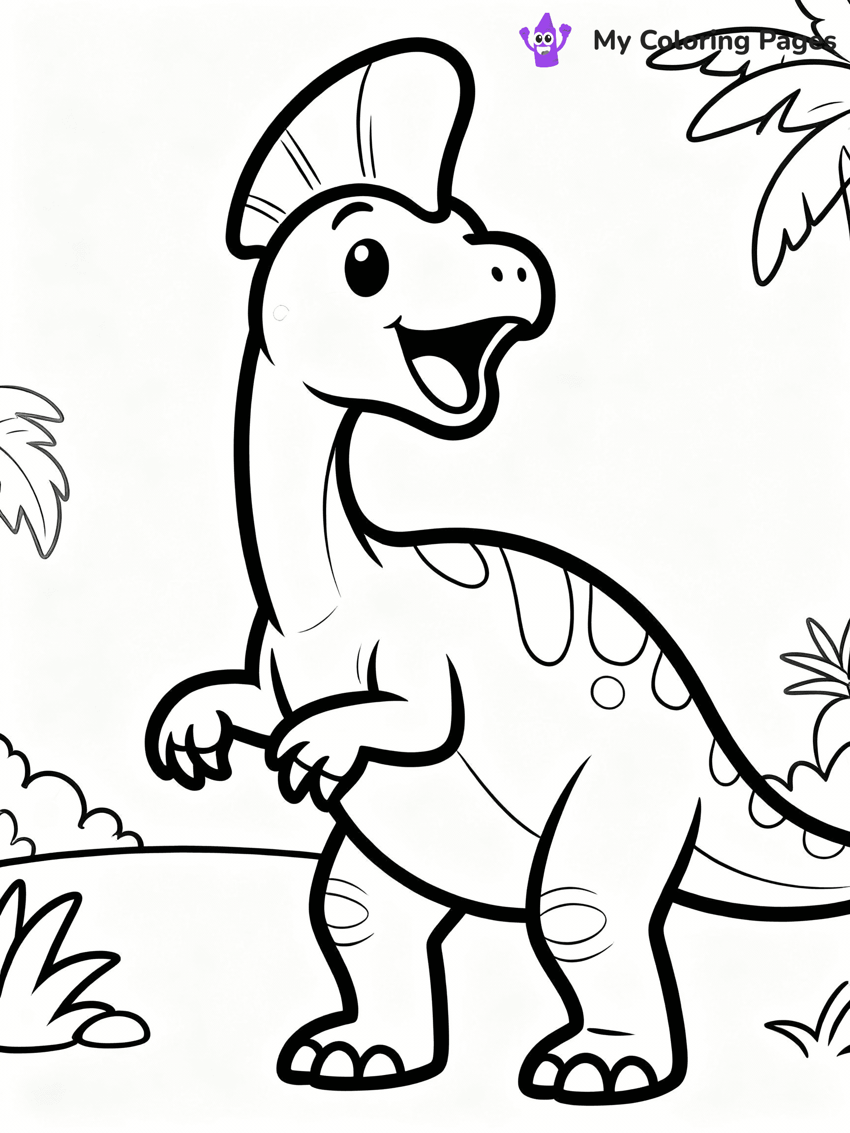 Cute Dinosaur Coloring Pages - 22