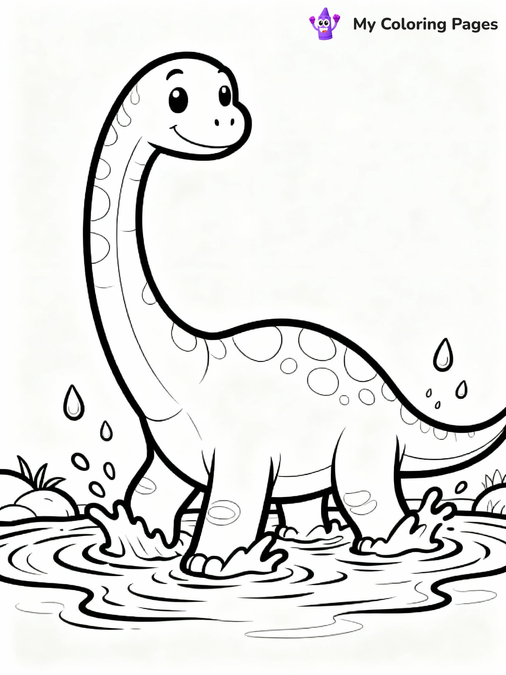 Cute Dinosaur Coloring Pages - 13