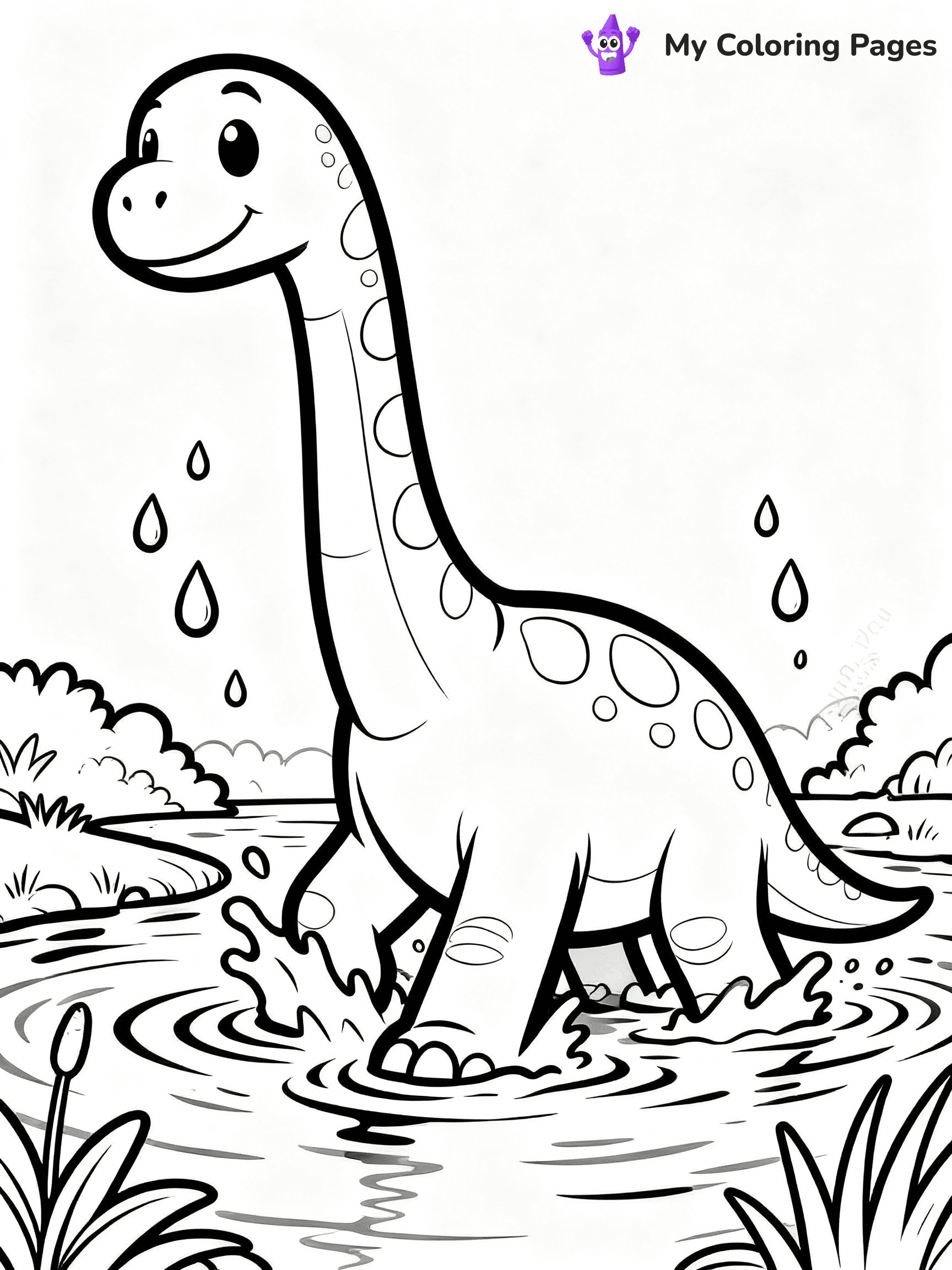 Cute Dinosaur Coloring Pages - 11