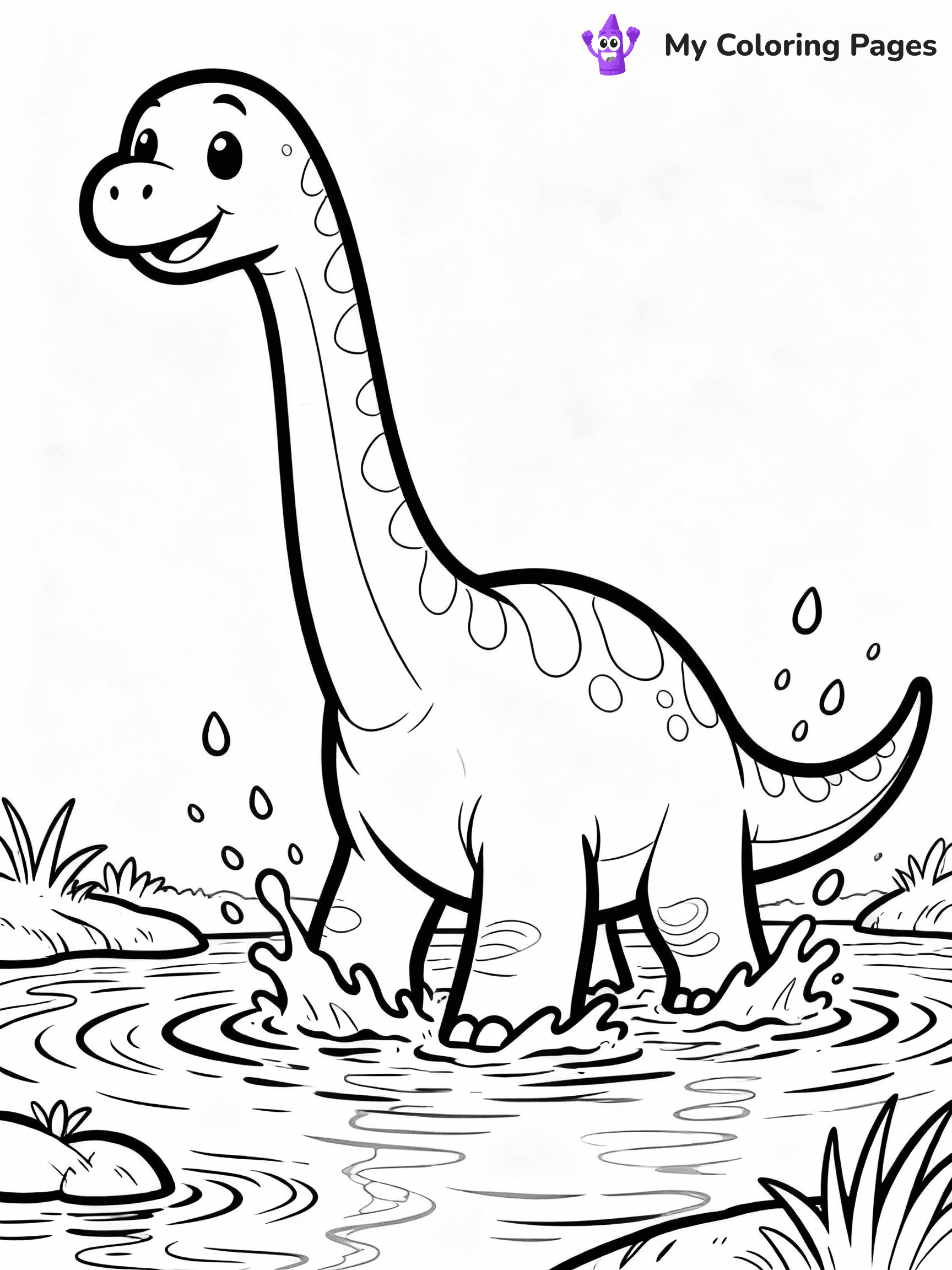 Cute Dinosaur Coloring Pages - 10