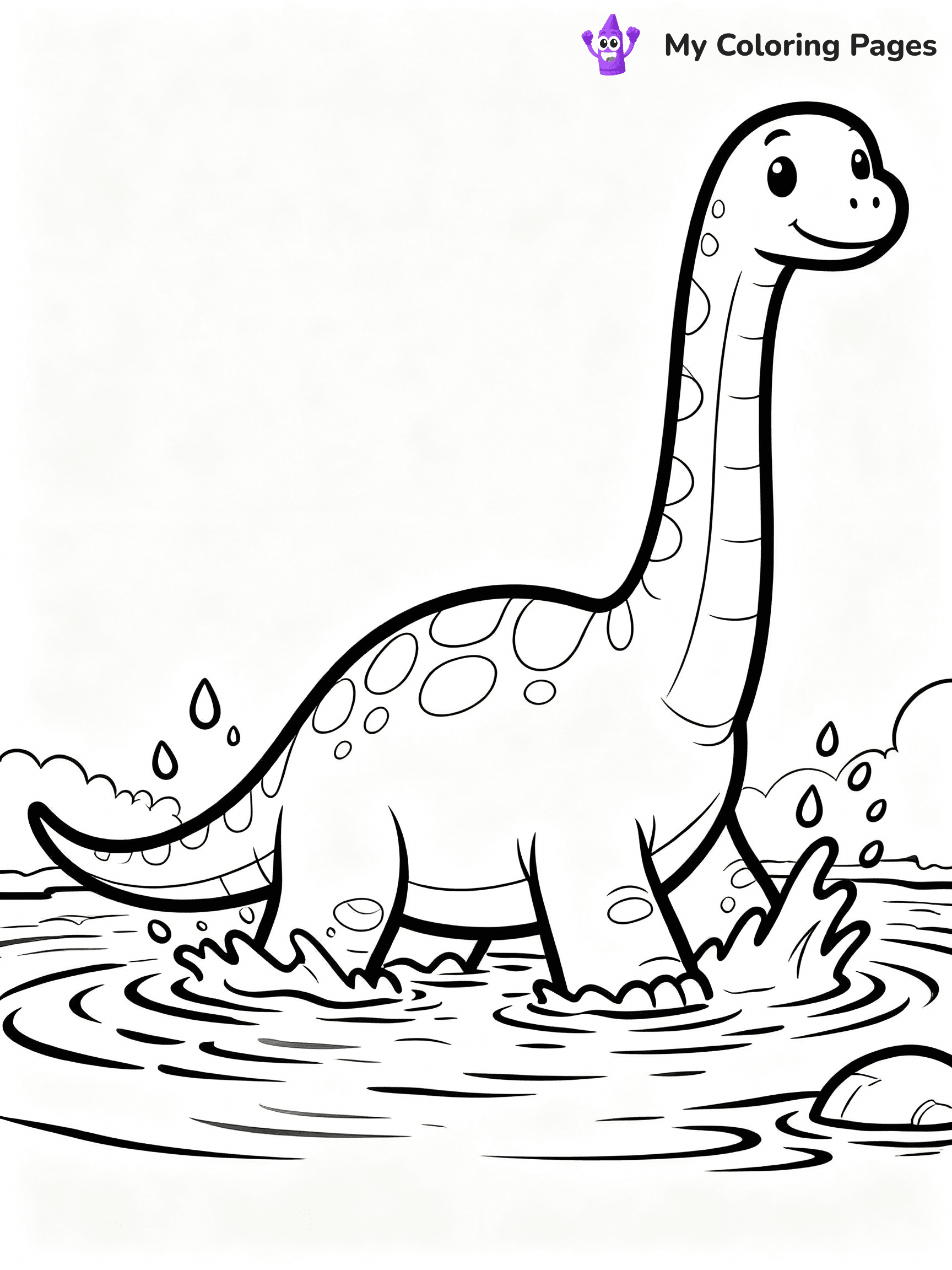 Cute Dinosaur Coloring Pages - 9