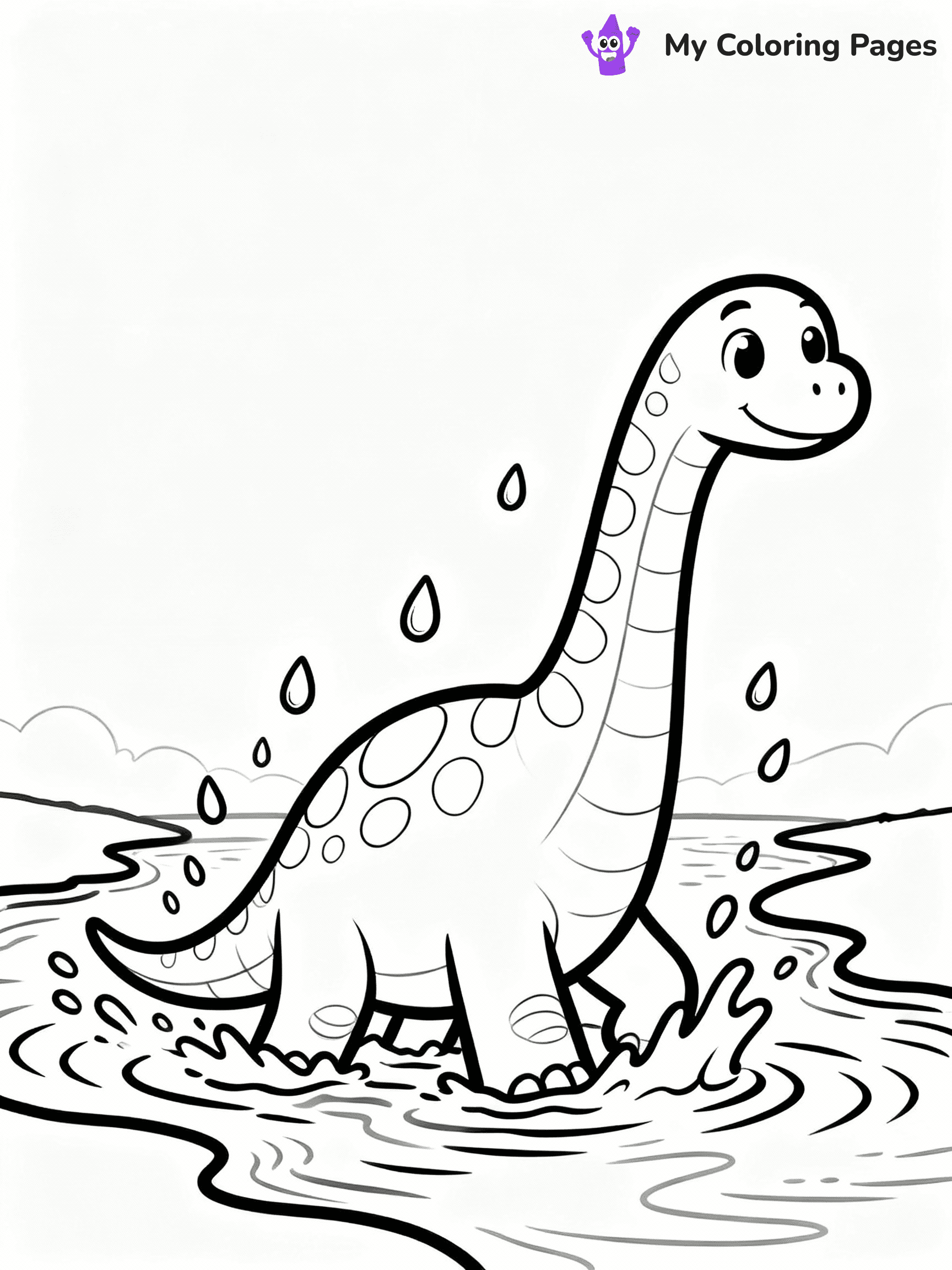 Cute Dinosaur Coloring Pages - 8