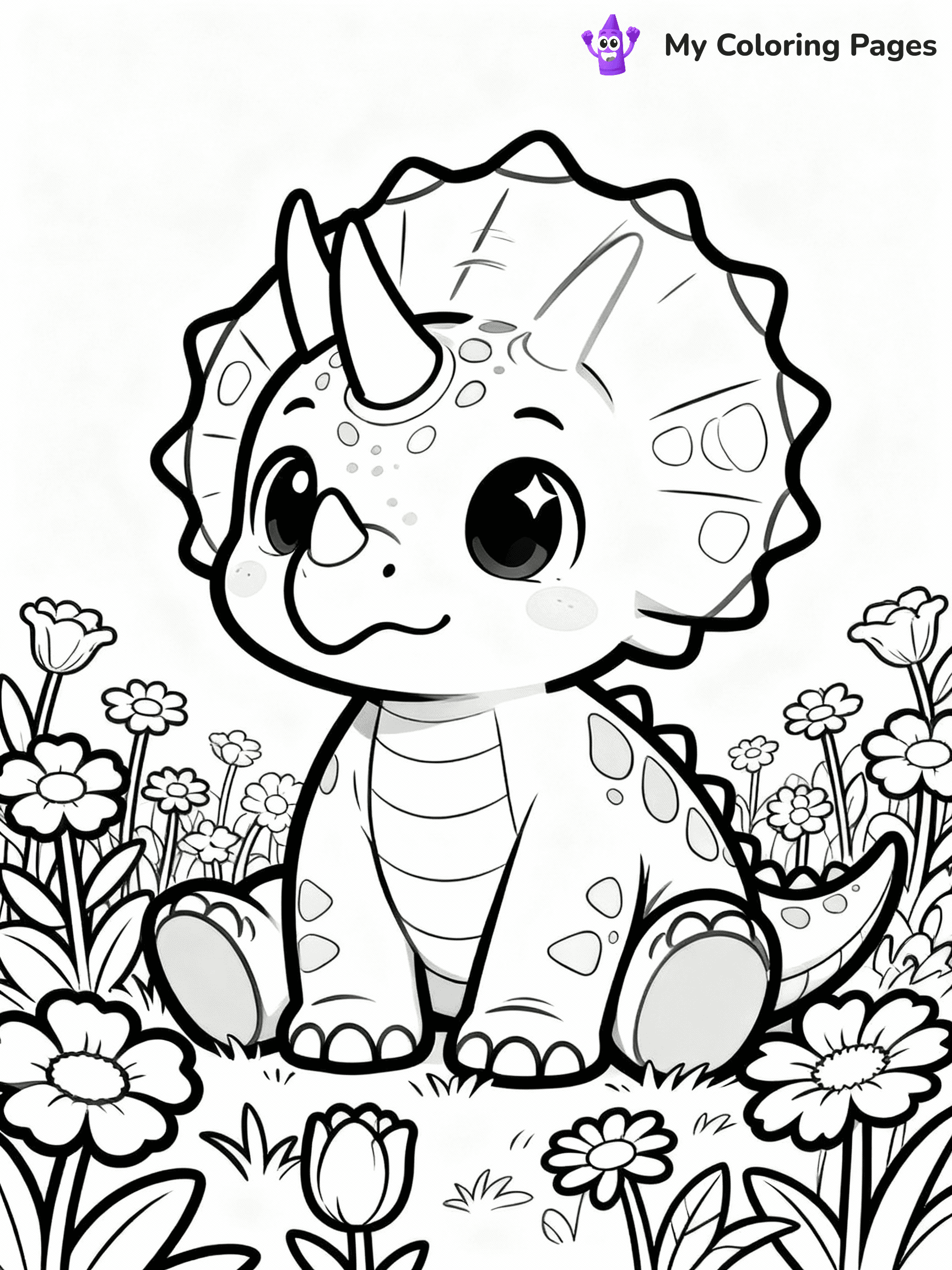 Cute Dinosaur Coloring Pages - 5