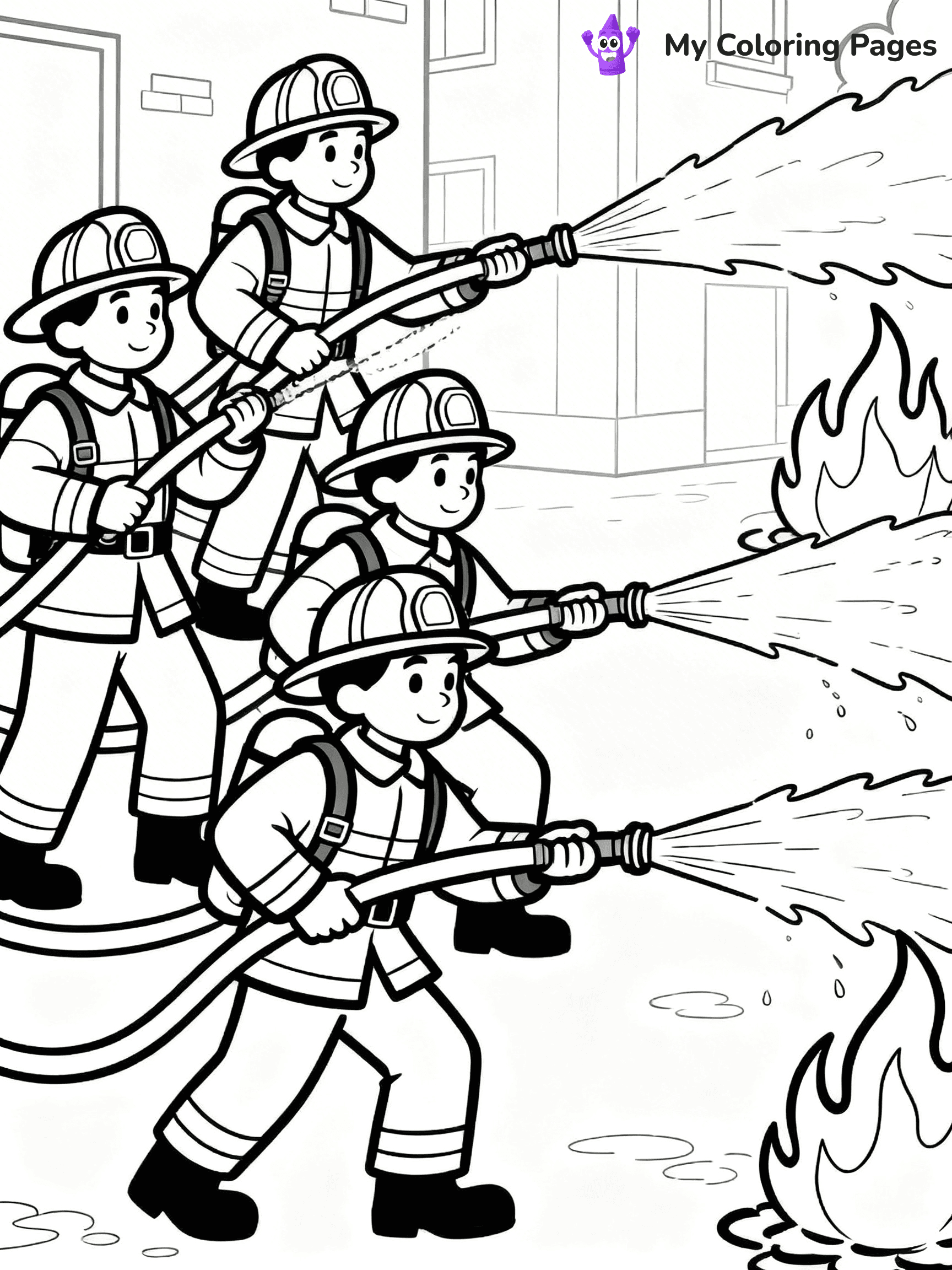 Firefighter Coloring Pages - 99