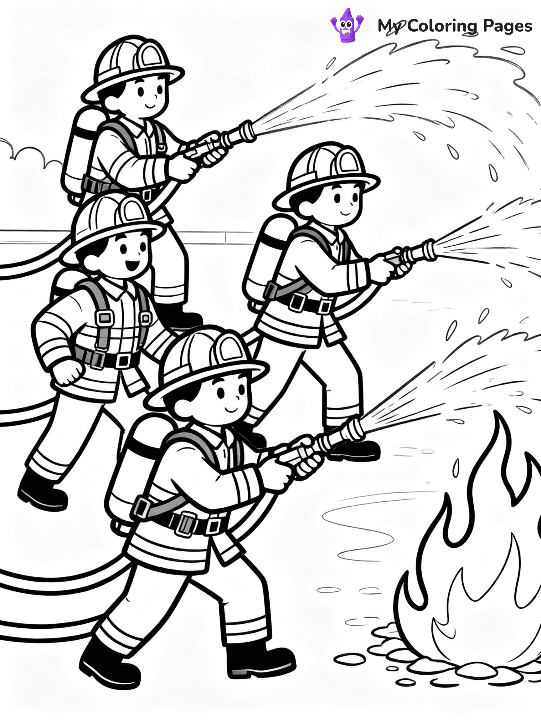 Firefighter Coloring Pages - 96
