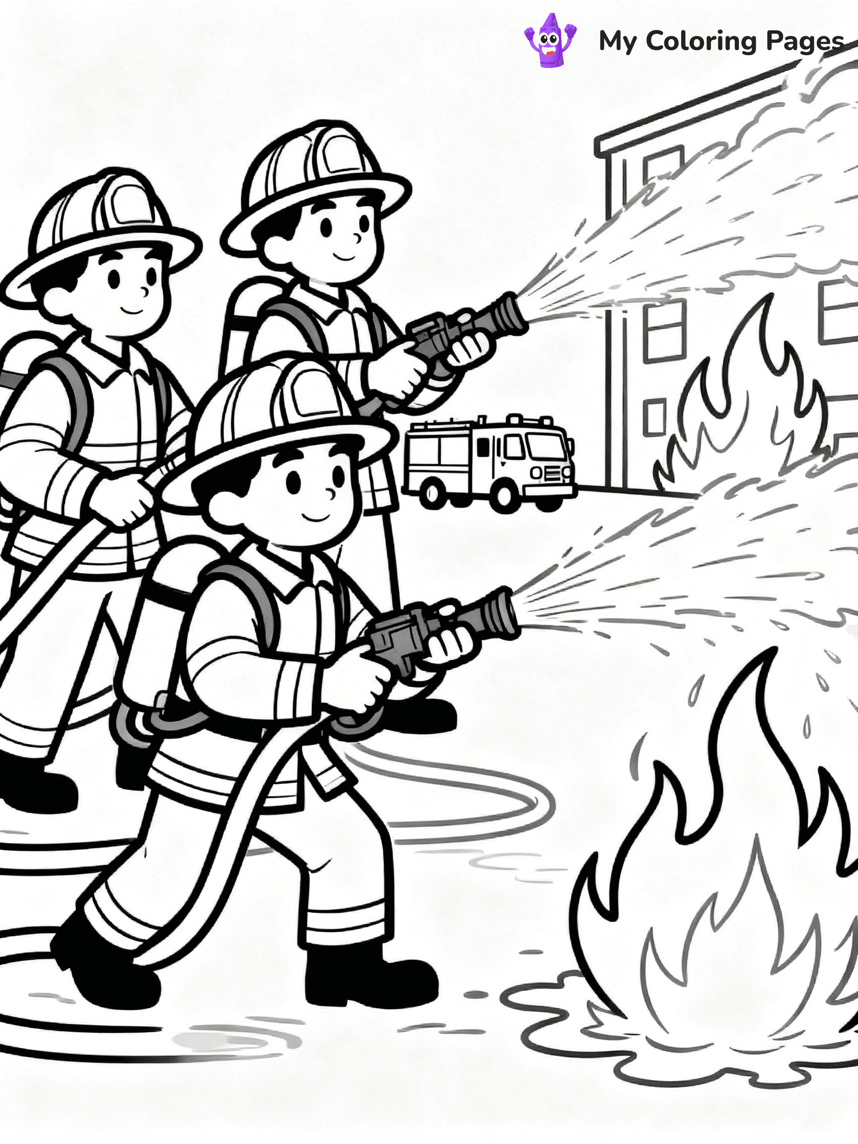 Firefighter Coloring Pages - 95
