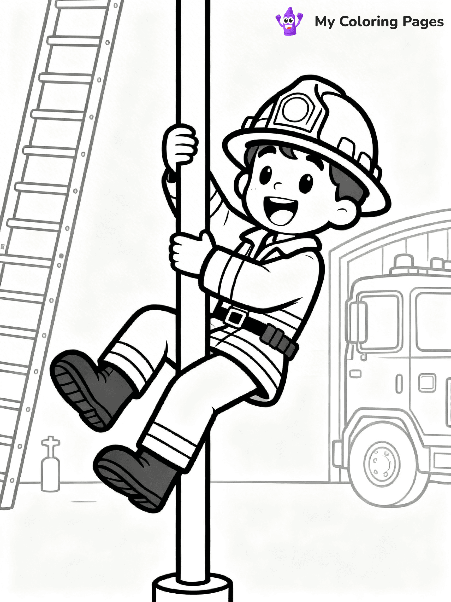 Firefighter Coloring Pages - 84