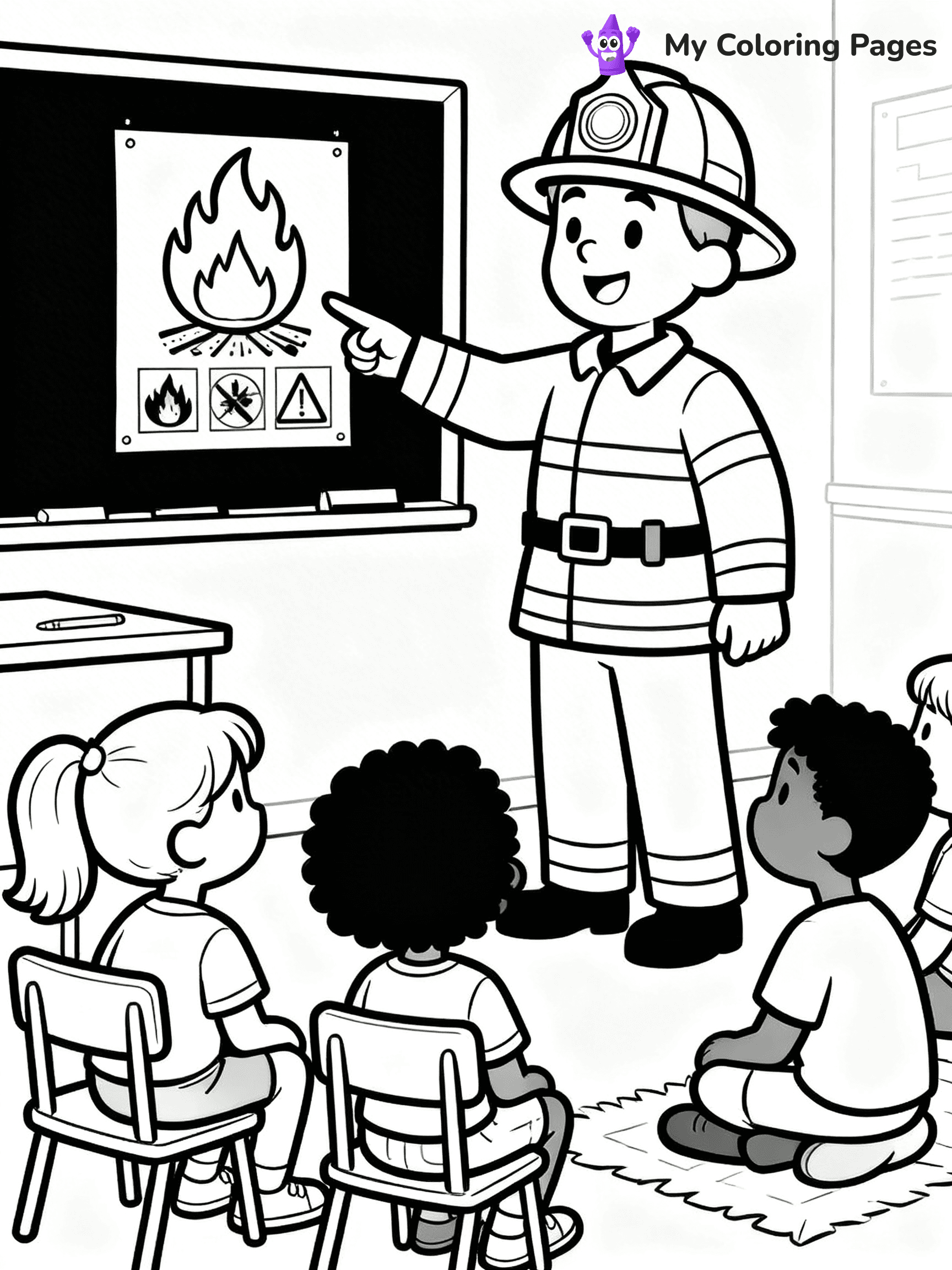 Firefighter Coloring Pages - 70