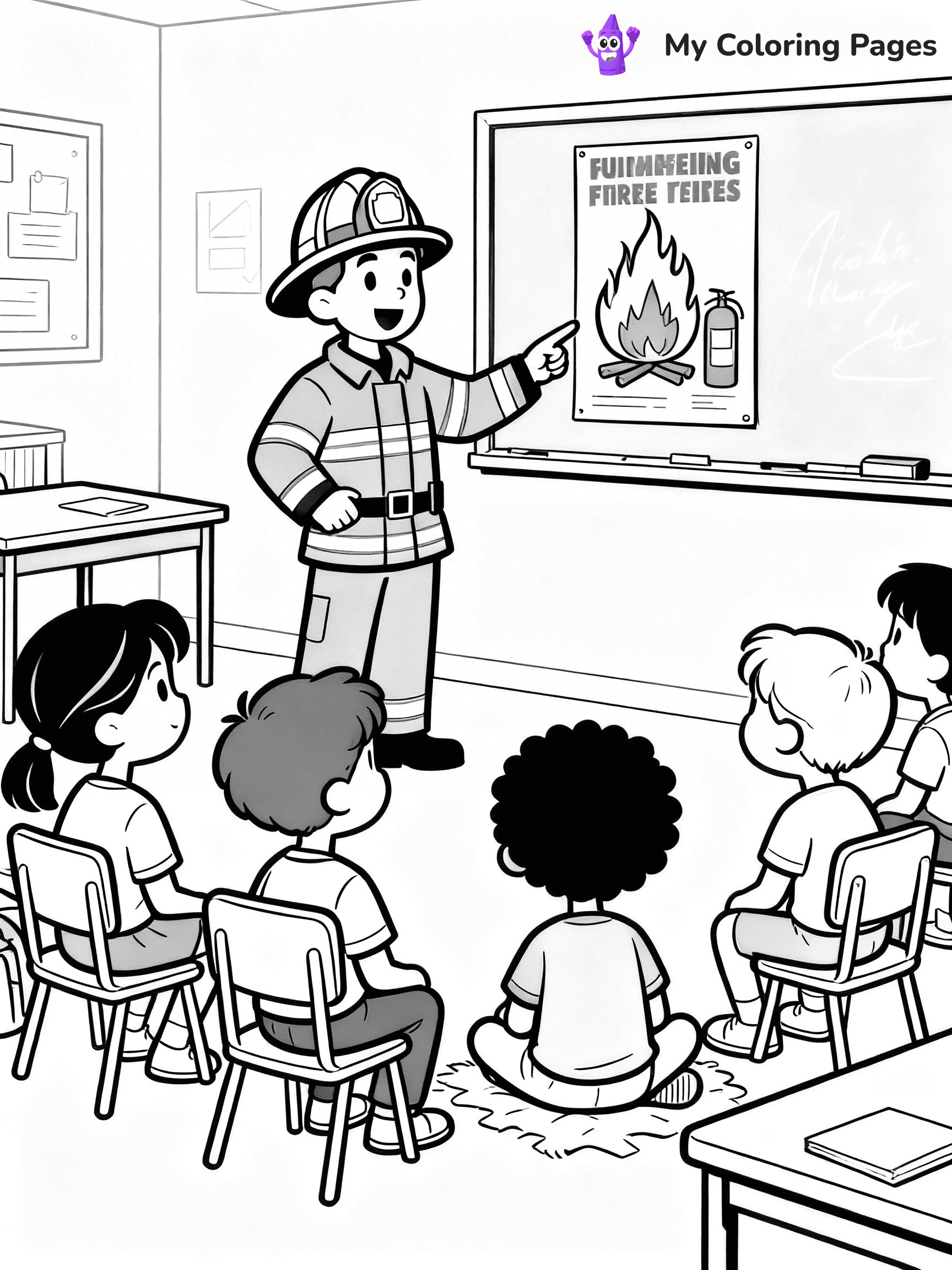 Firefighter Coloring Pages - 66