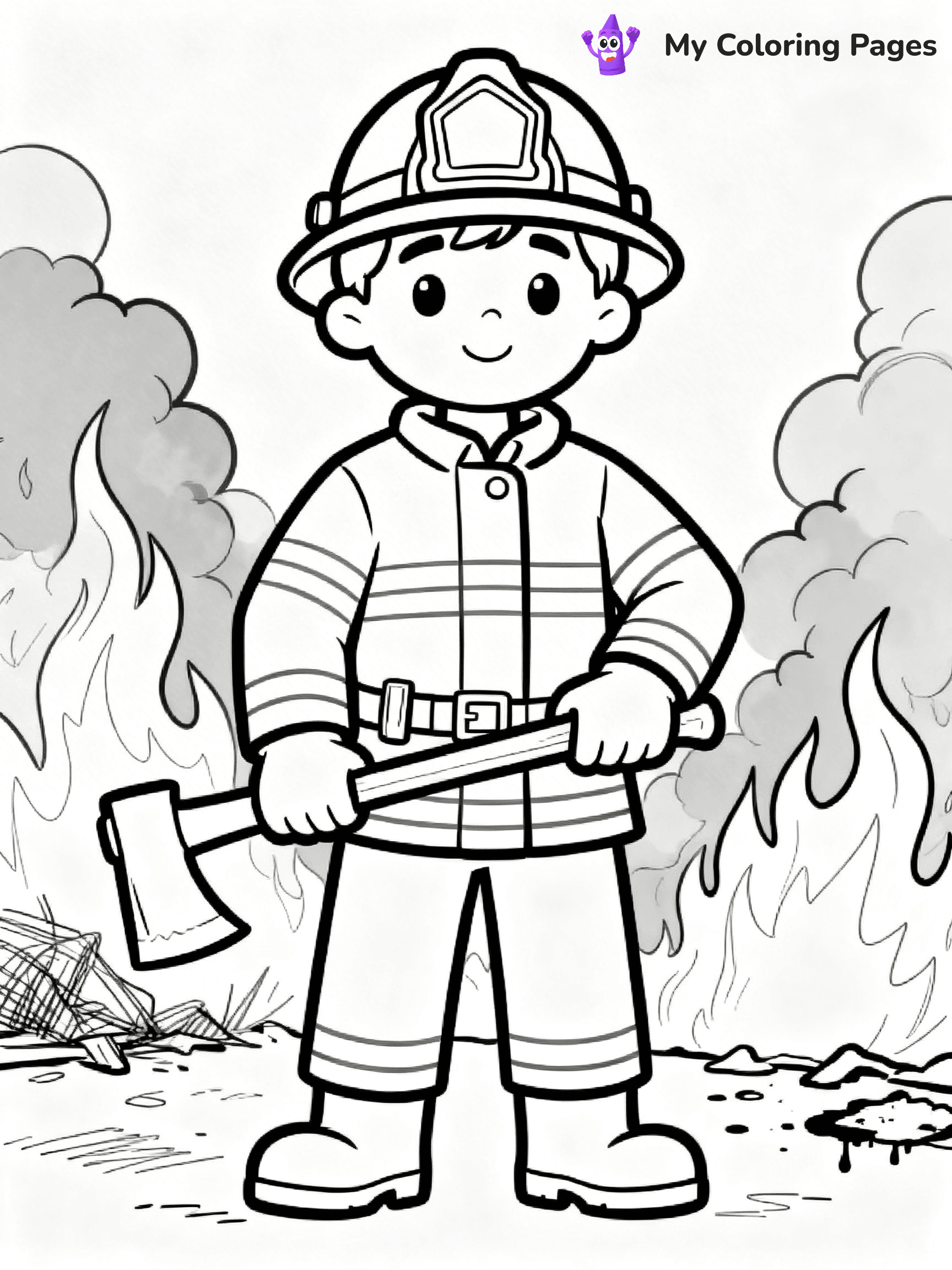Firefighter Coloring Pages - 58