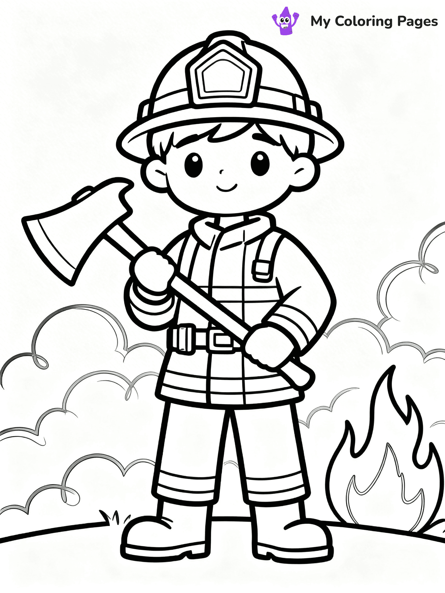 Firefighter Coloring Pages - 57