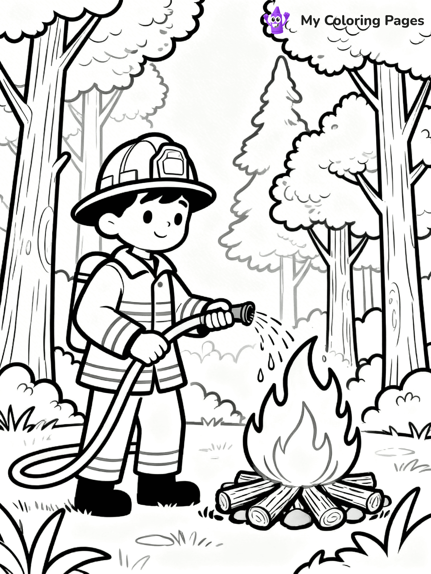 Firefighter Coloring Pages - 51