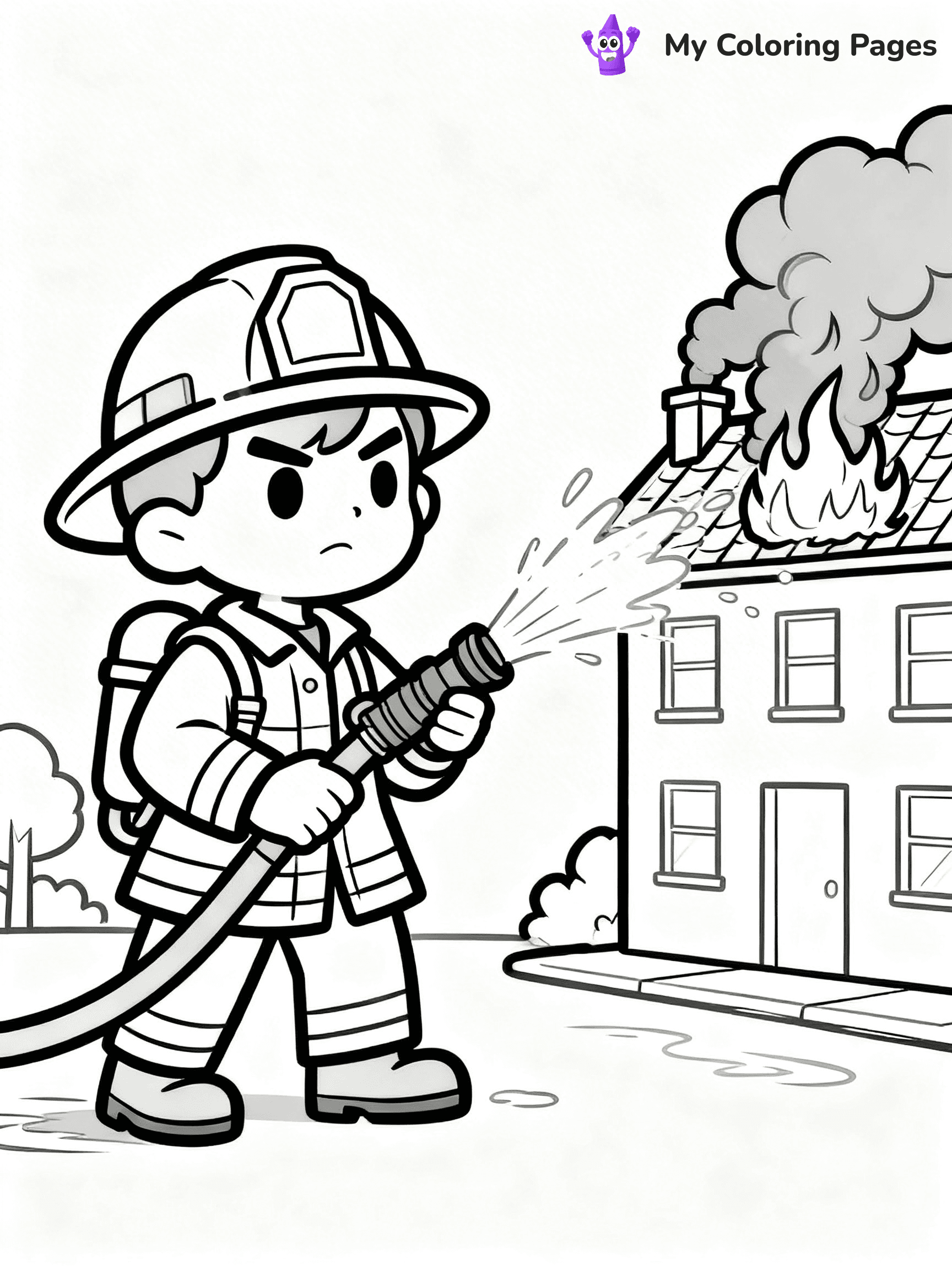Firefighter Coloring Pages - 48